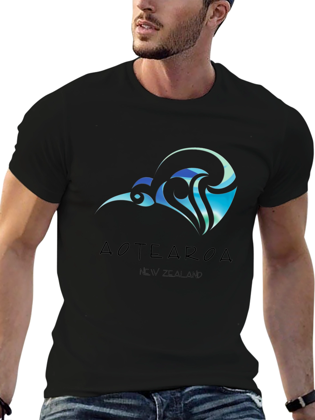 Aotearoa New Zealand Black T-Shirt