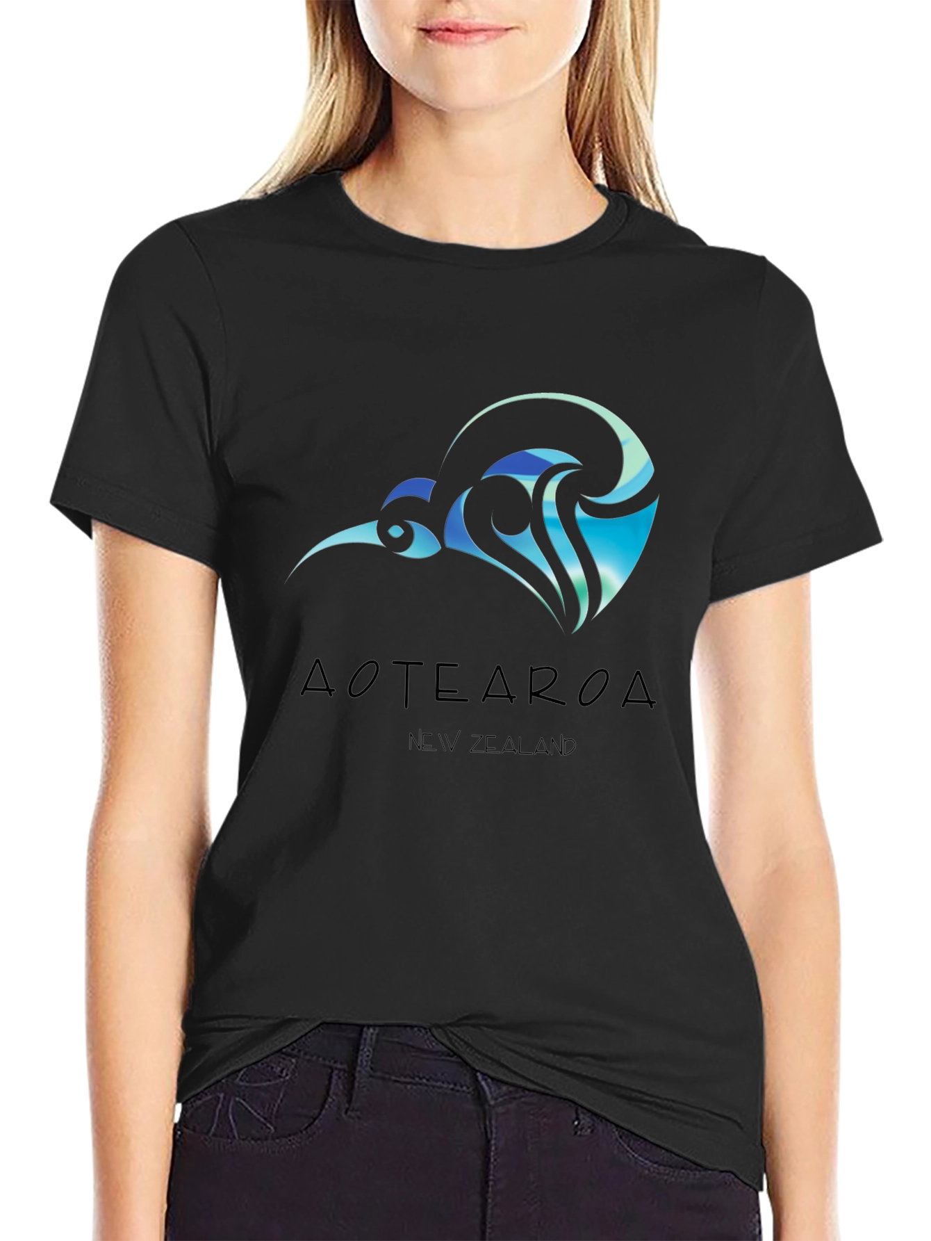 Aotearoa New Zealand Black T-Shirt
