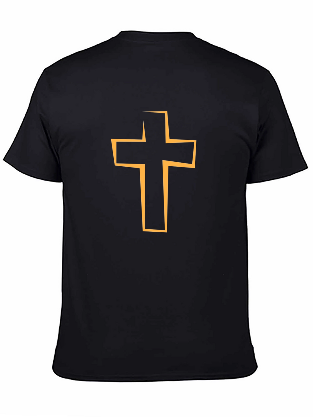 Religious Cross Graphic Tee - Black