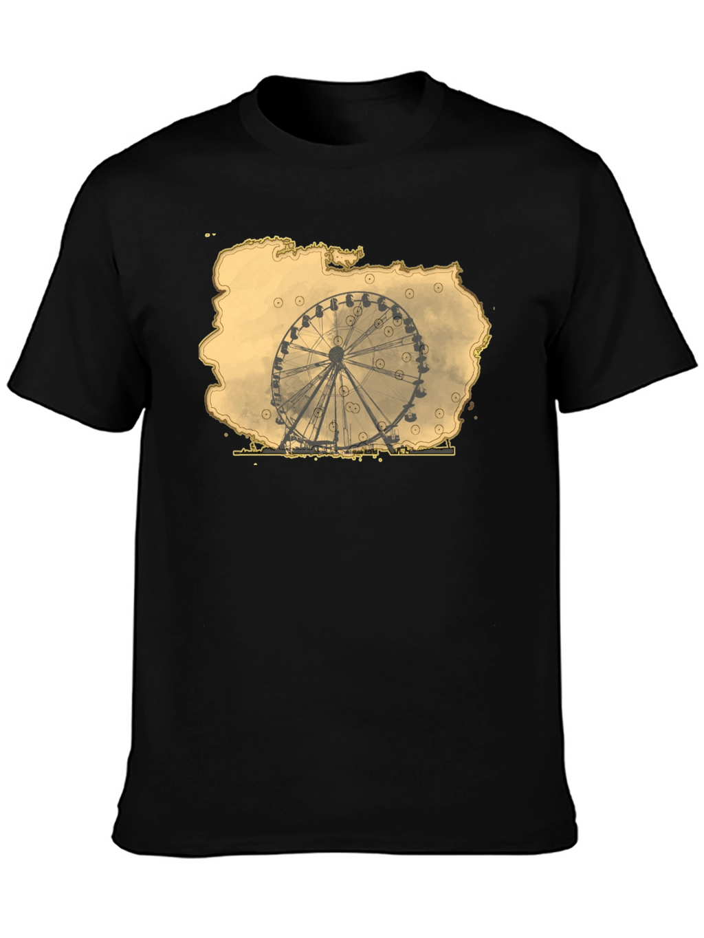 Ferris Wheel Graphic Tee - Retro Theme Park Shirt