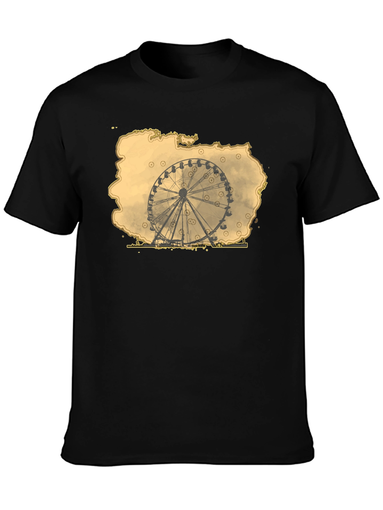 Ferris Wheel Graphic Tee - Retro Theme Park Shirt