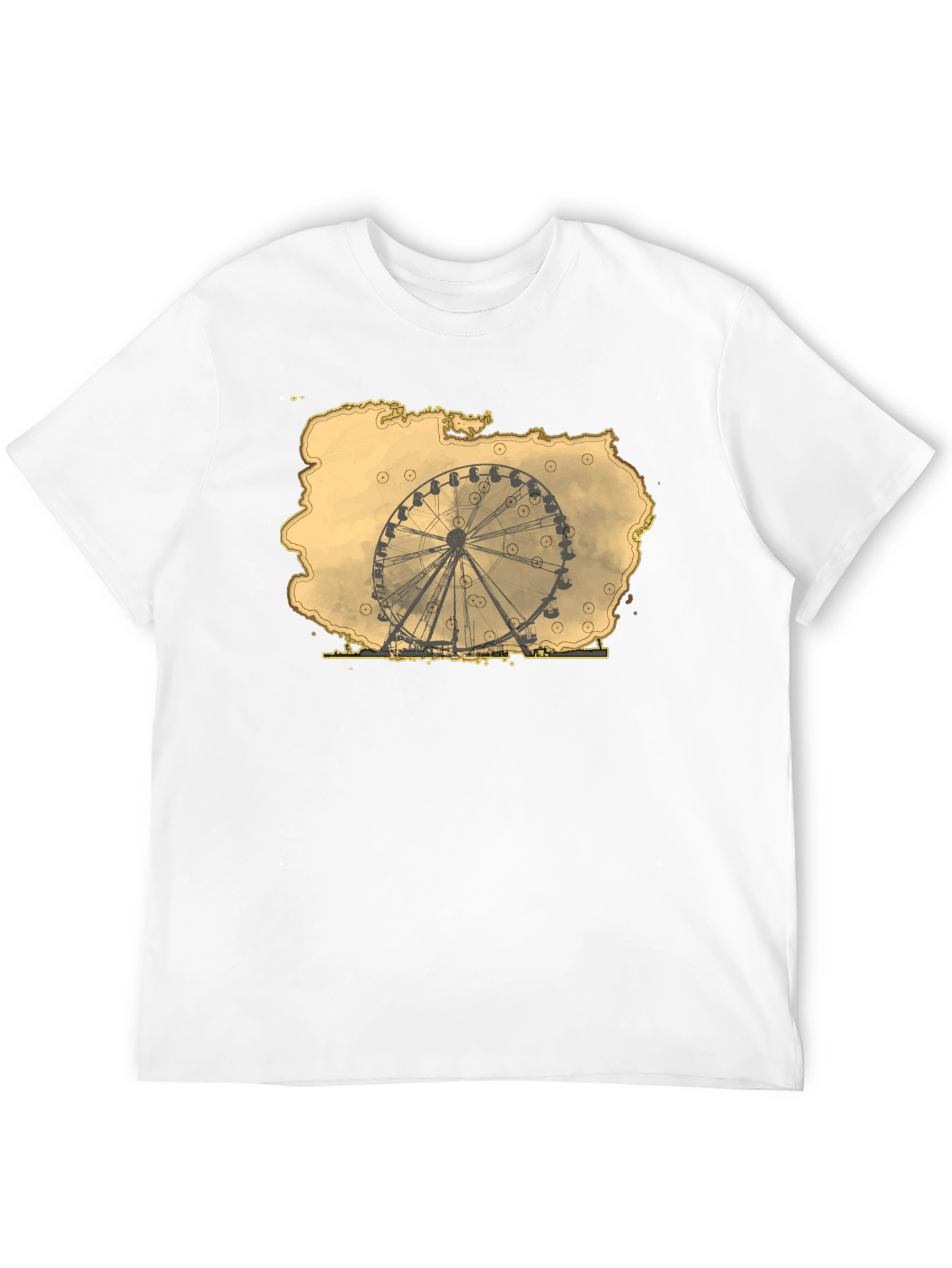 Ferris Wheel Graphic Tee - Retro Theme Park Shirt