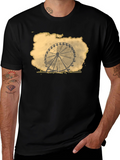 Ferris Wheel Graphic Tee - Retro Theme Park Shirt