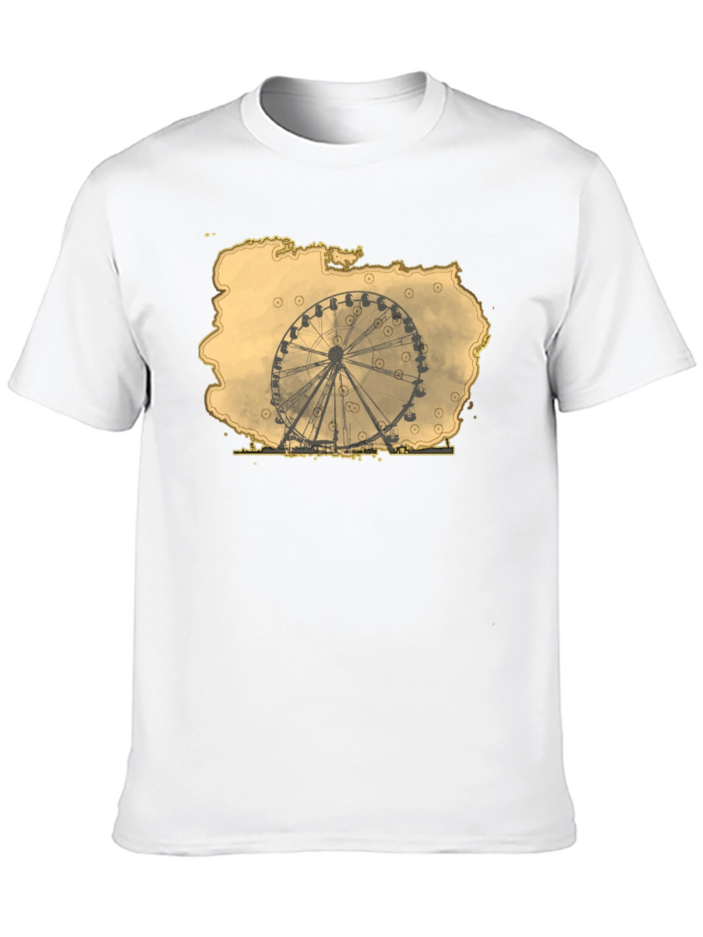 Ferris Wheel Graphic Tee - Retro Theme Park Shirt