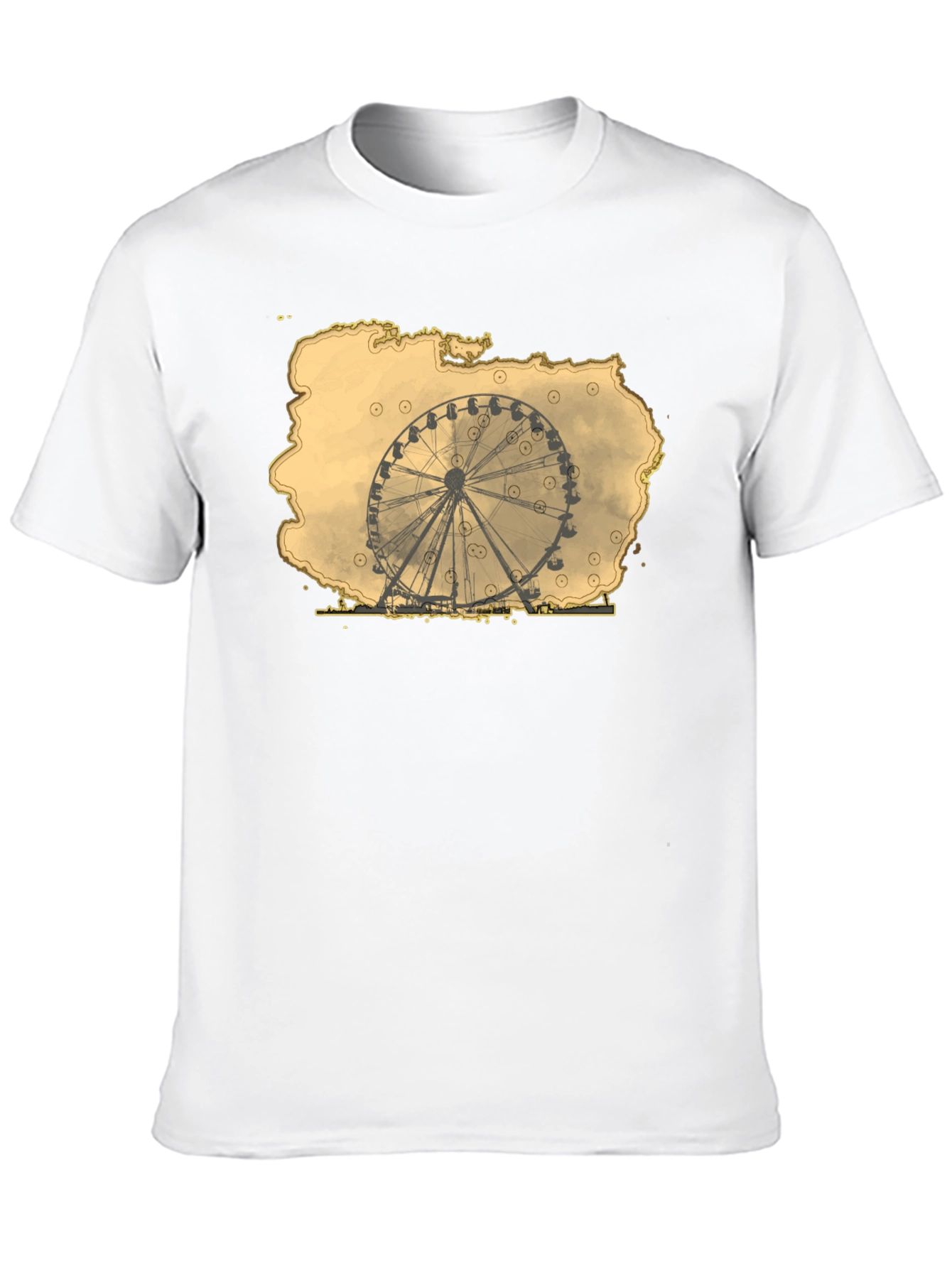 Ferris Wheel Graphic Tee - Retro Theme Park Shirt