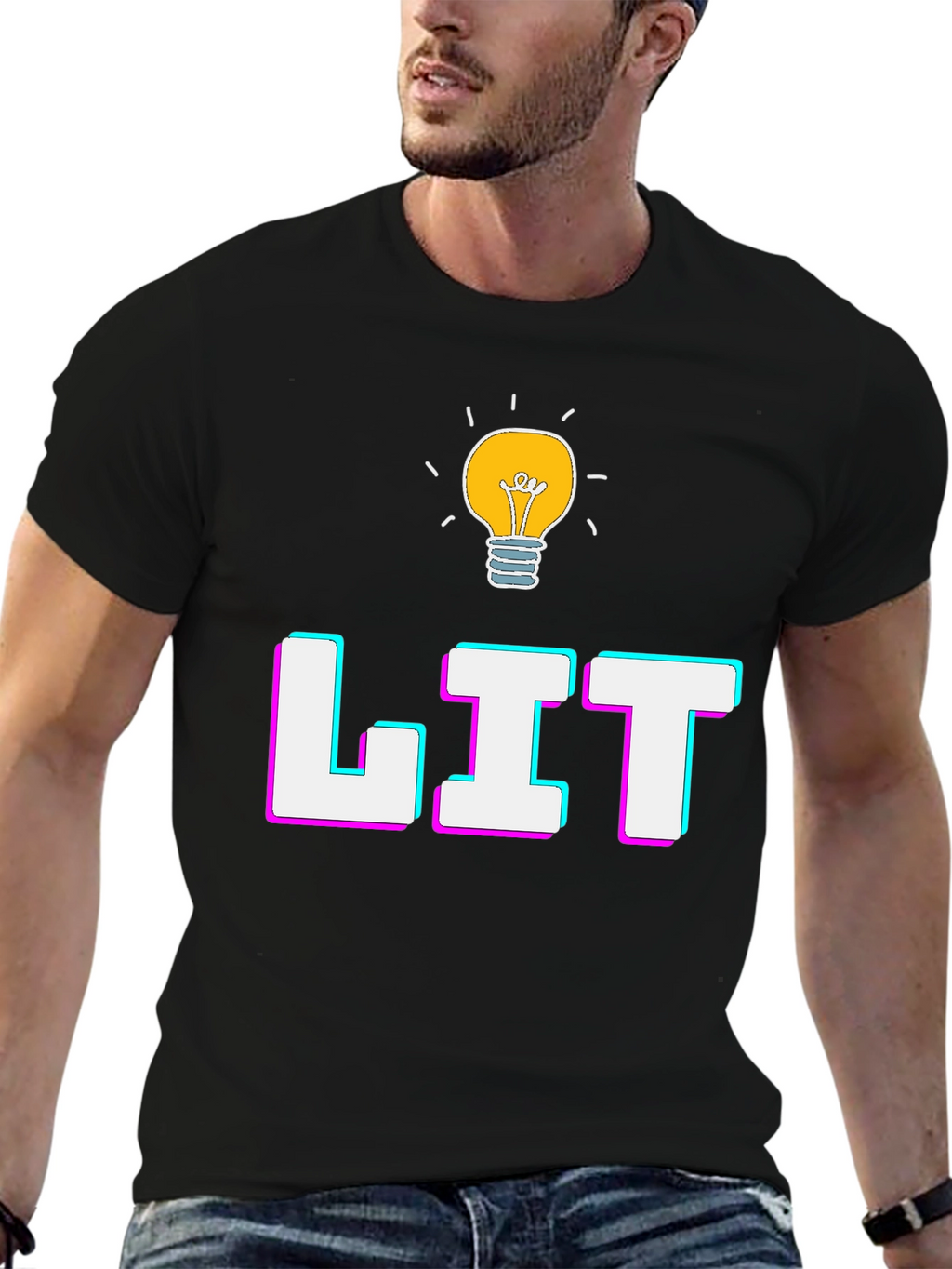 Lit Graphic T-Shirt - Trendy Casual Tee