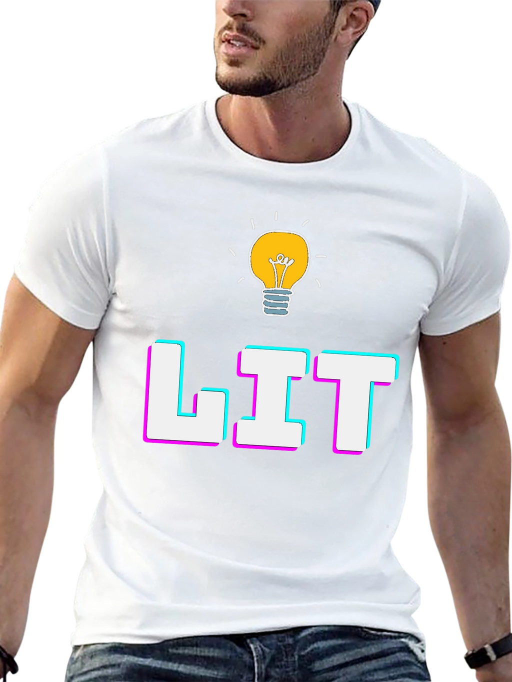 Lit Graphic T-Shirt - Trendy Casual Tee