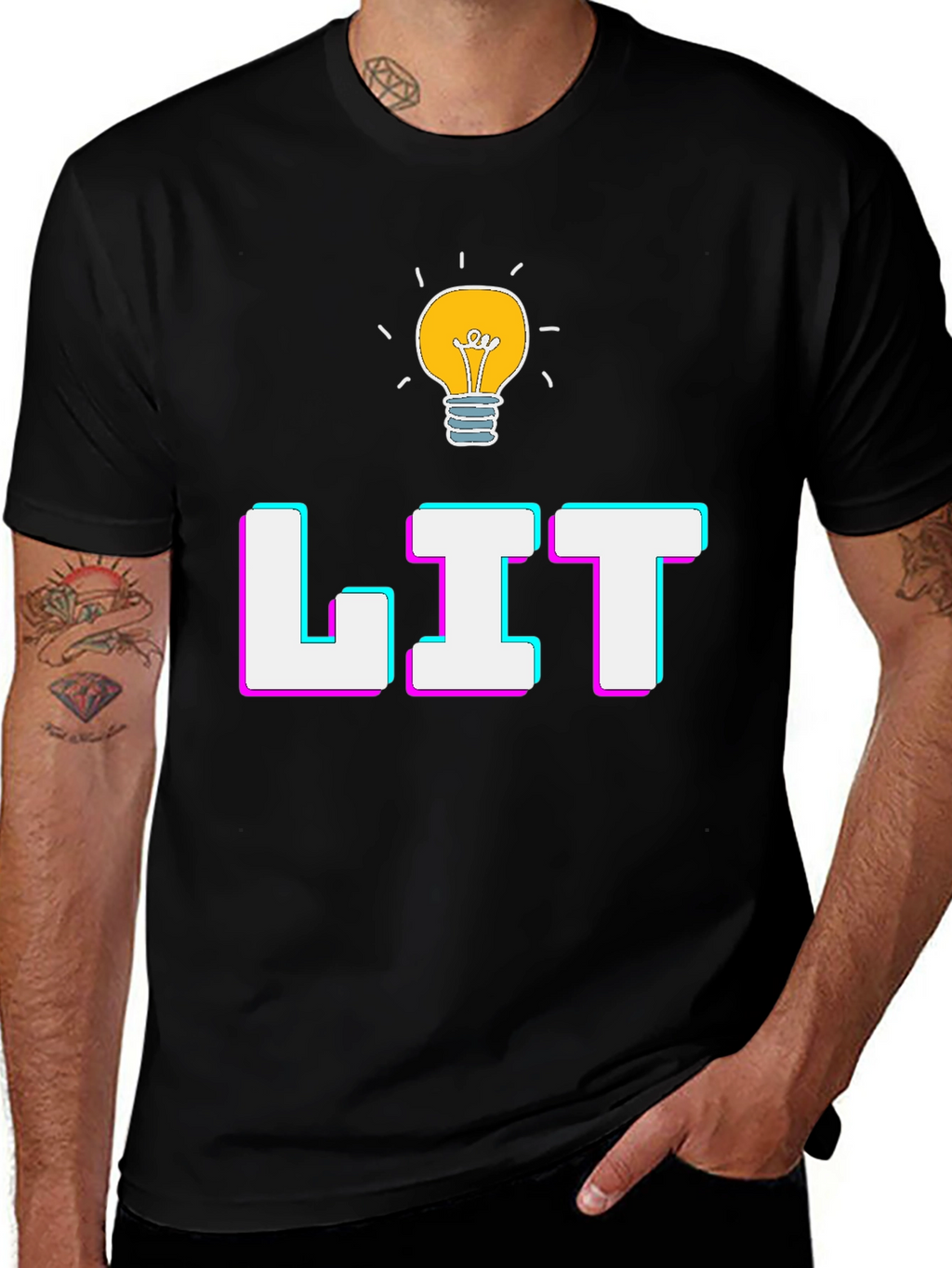 Lit Graphic T-Shirt - Trendy Casual Tee