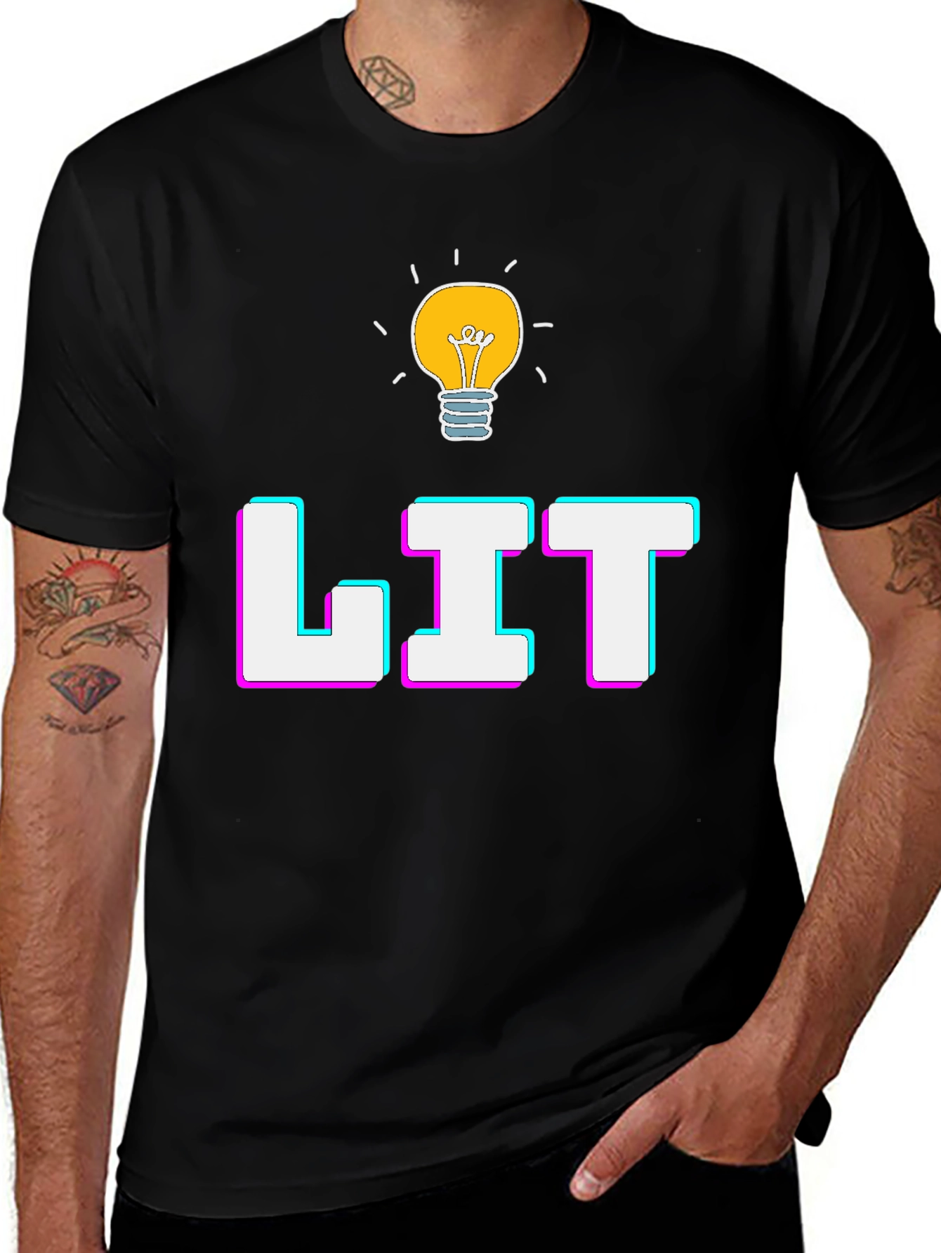 Lit Graphic T-Shirt - Trendy Casual Tee