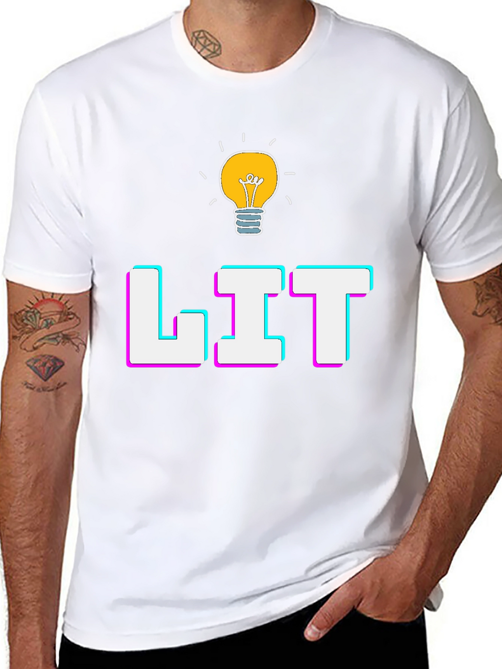Lit Graphic T-Shirt - Trendy Casual Tee