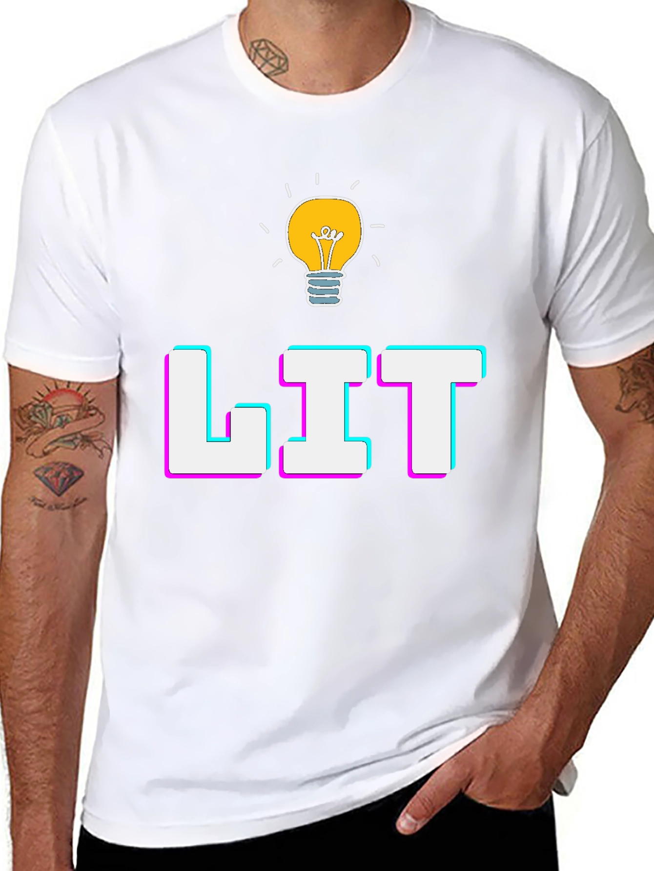 Lit Graphic T-Shirt - Trendy Casual Tee