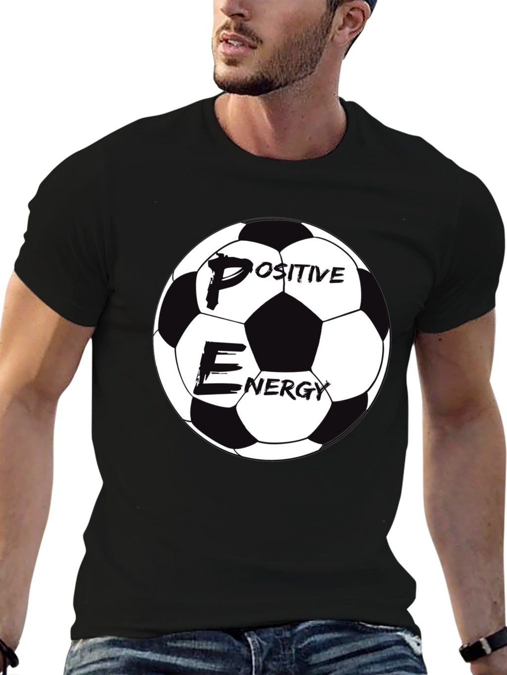 Positive Energy Soccer Ball Graphic Tee