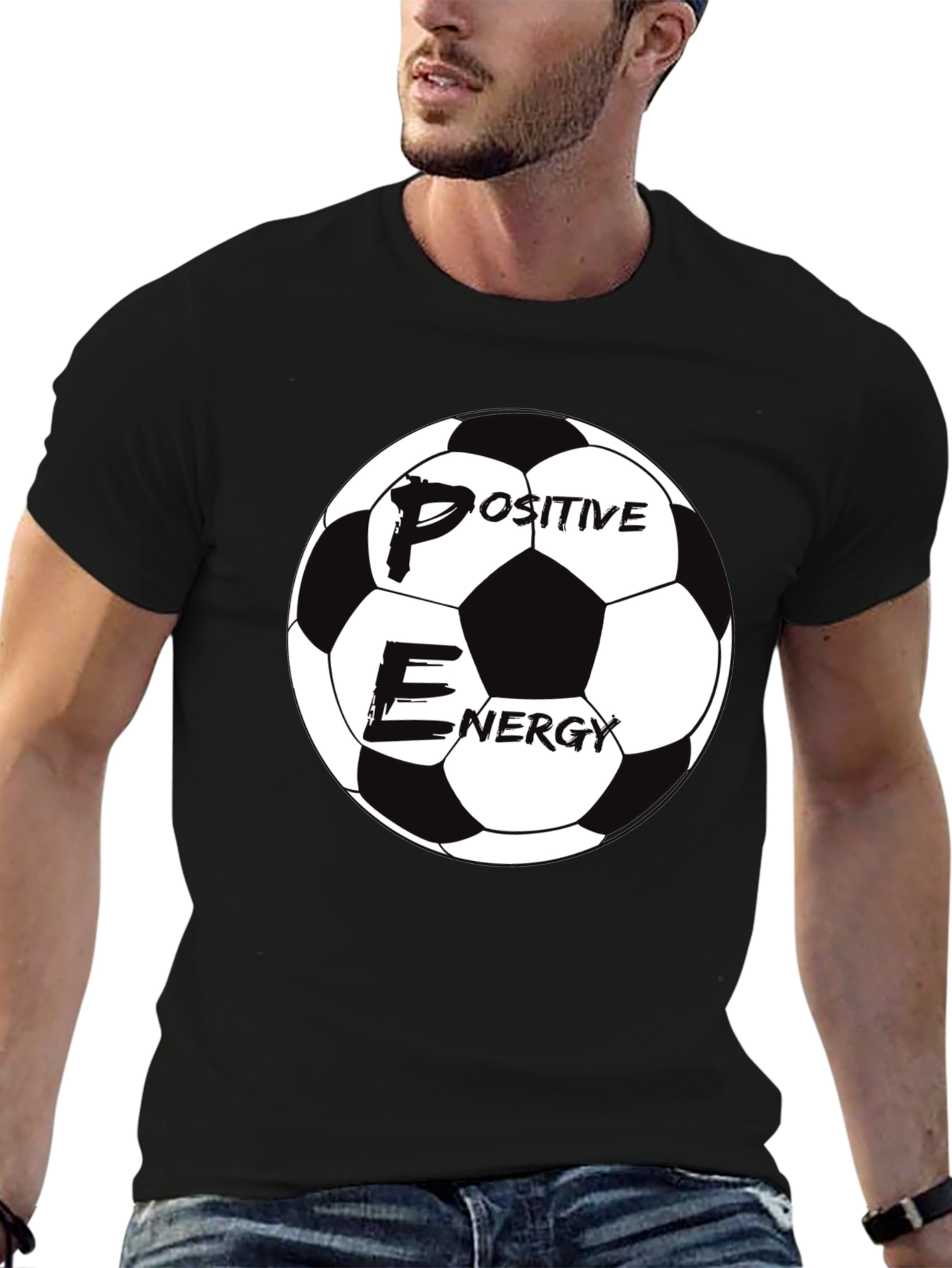Positive Energy Soccer Ball Graphic Tee