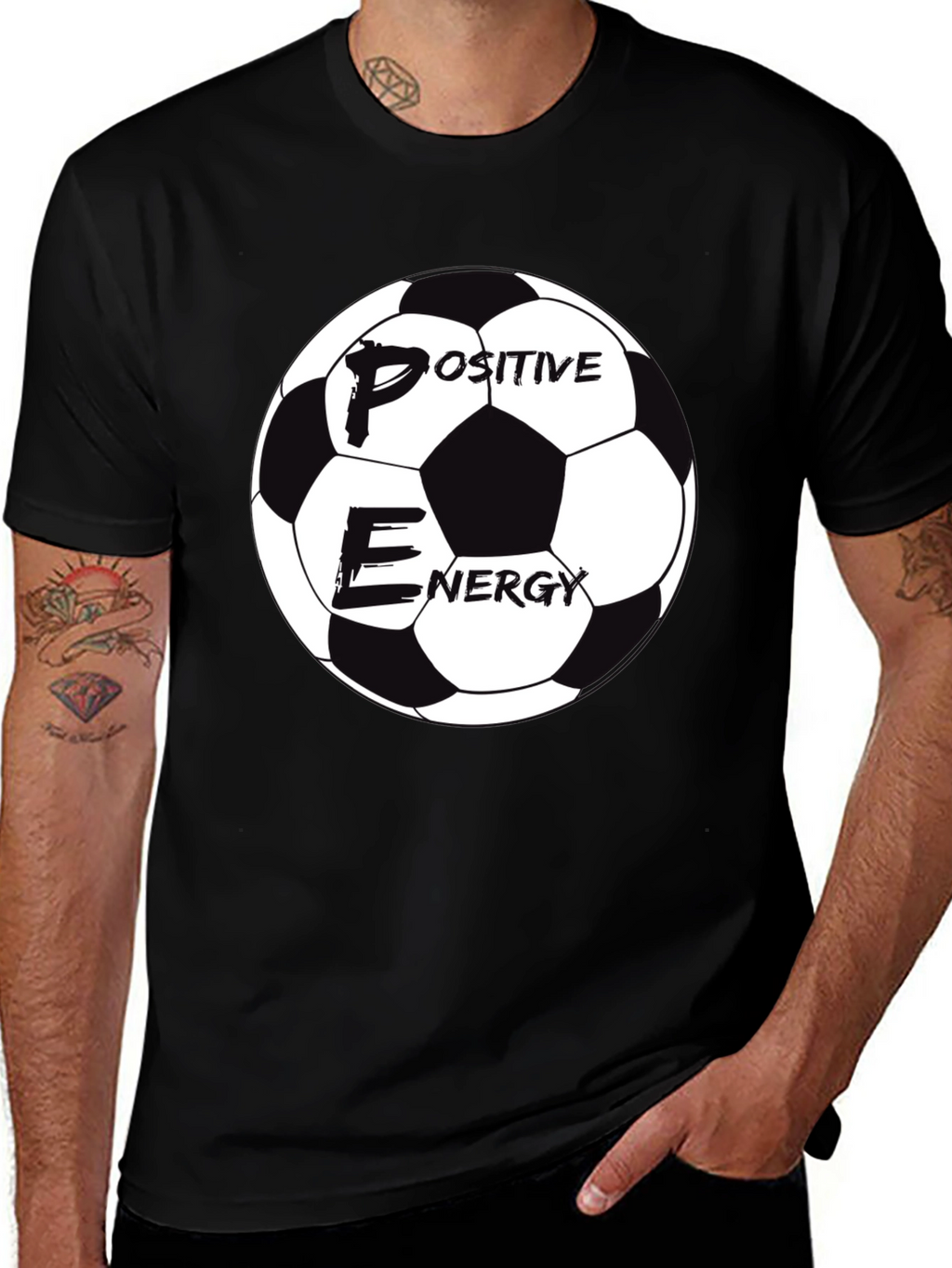 Positive Energy Soccer Ball Graphic Tee