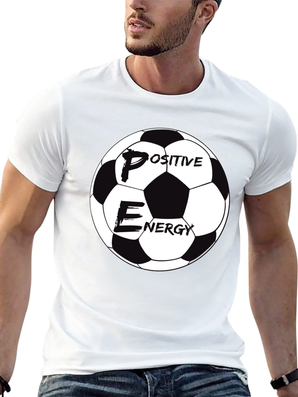 Positive Energy Soccer Ball Graphic Tee