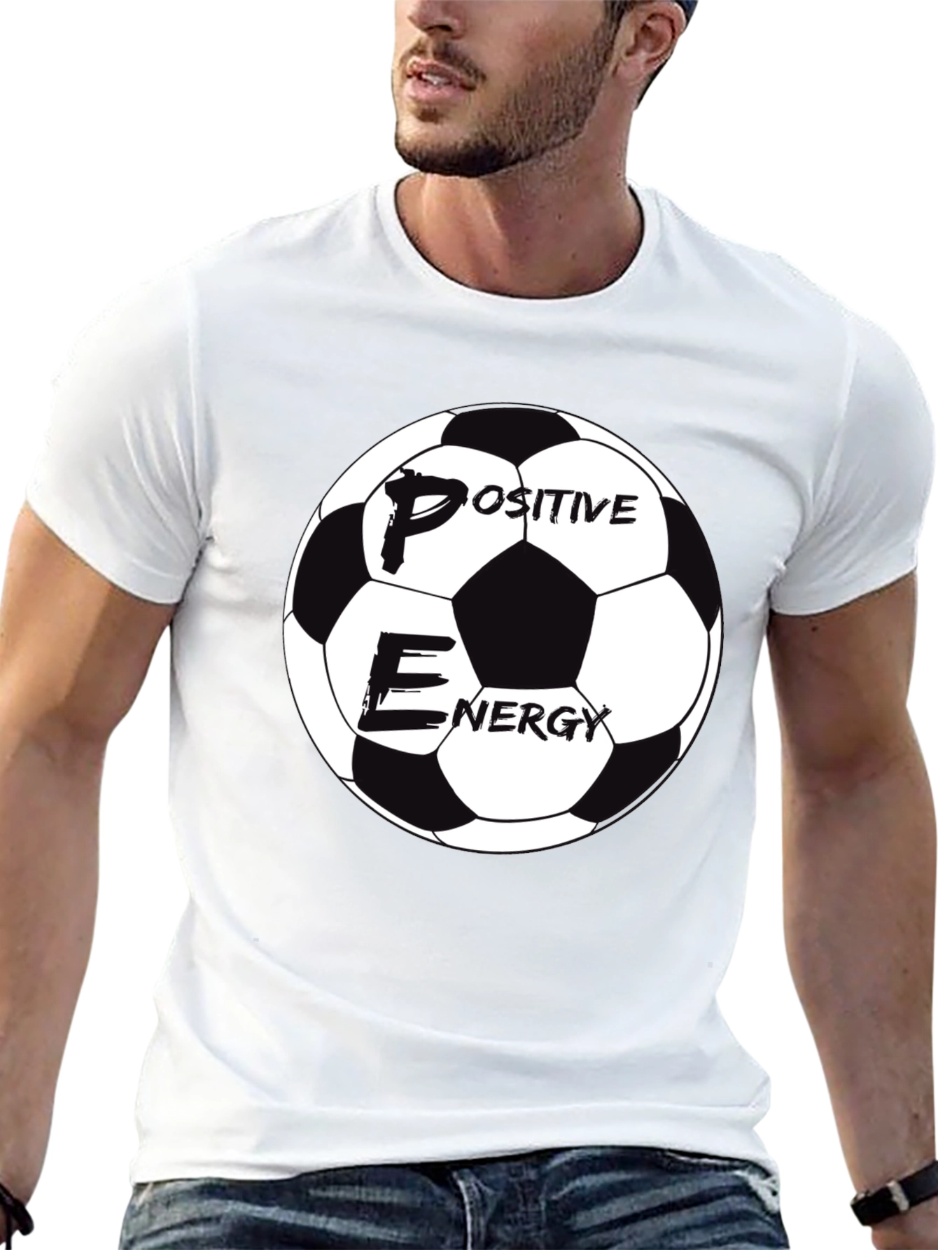 Positive Energy Soccer Ball Graphic Tee