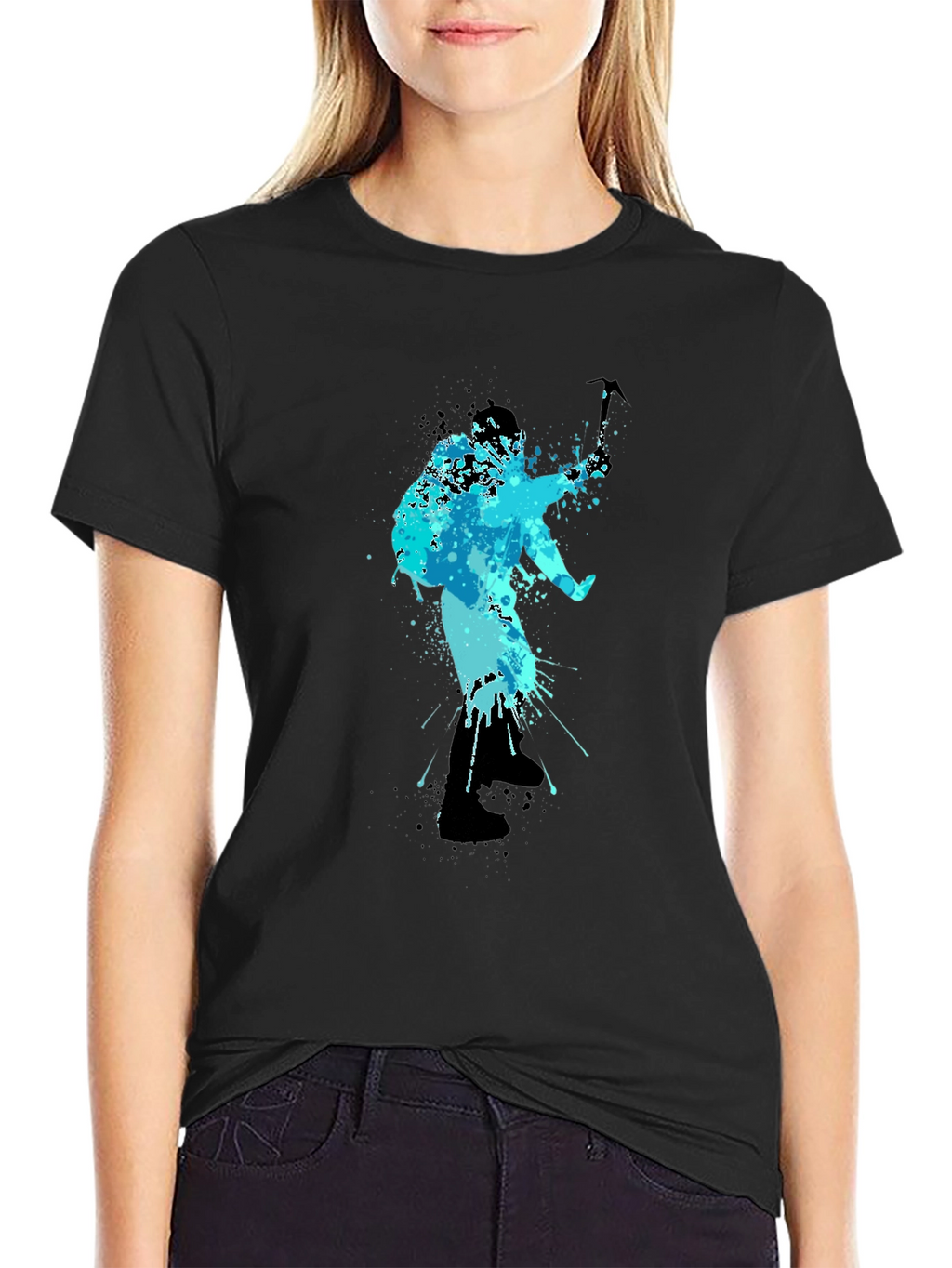 Cool Blue Climbing T-Shirt - Mountain Adventure Design