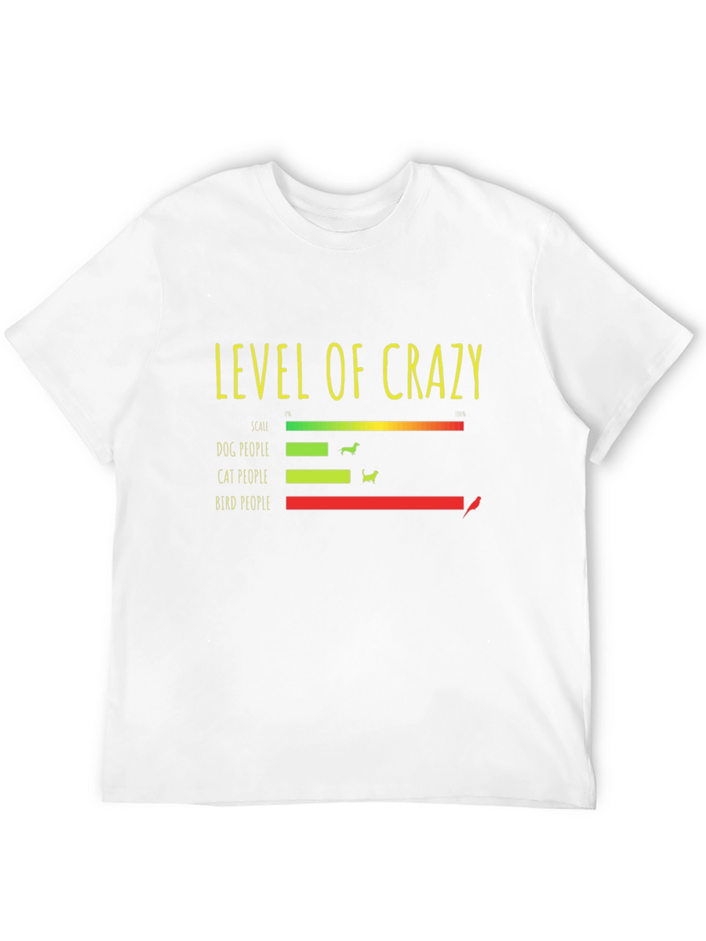 Crazy Level Graphic Tee - Dog Cat Bird People!