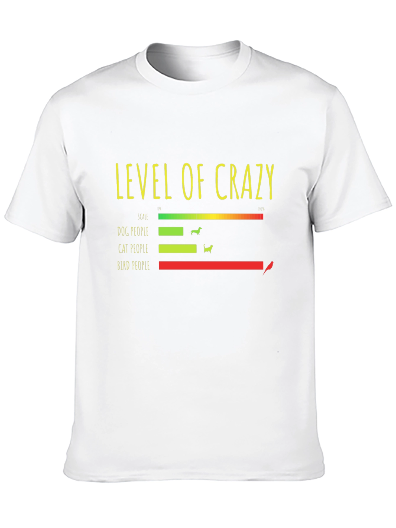 Crazy Level Graphic Tee - Dog Cat Bird People!