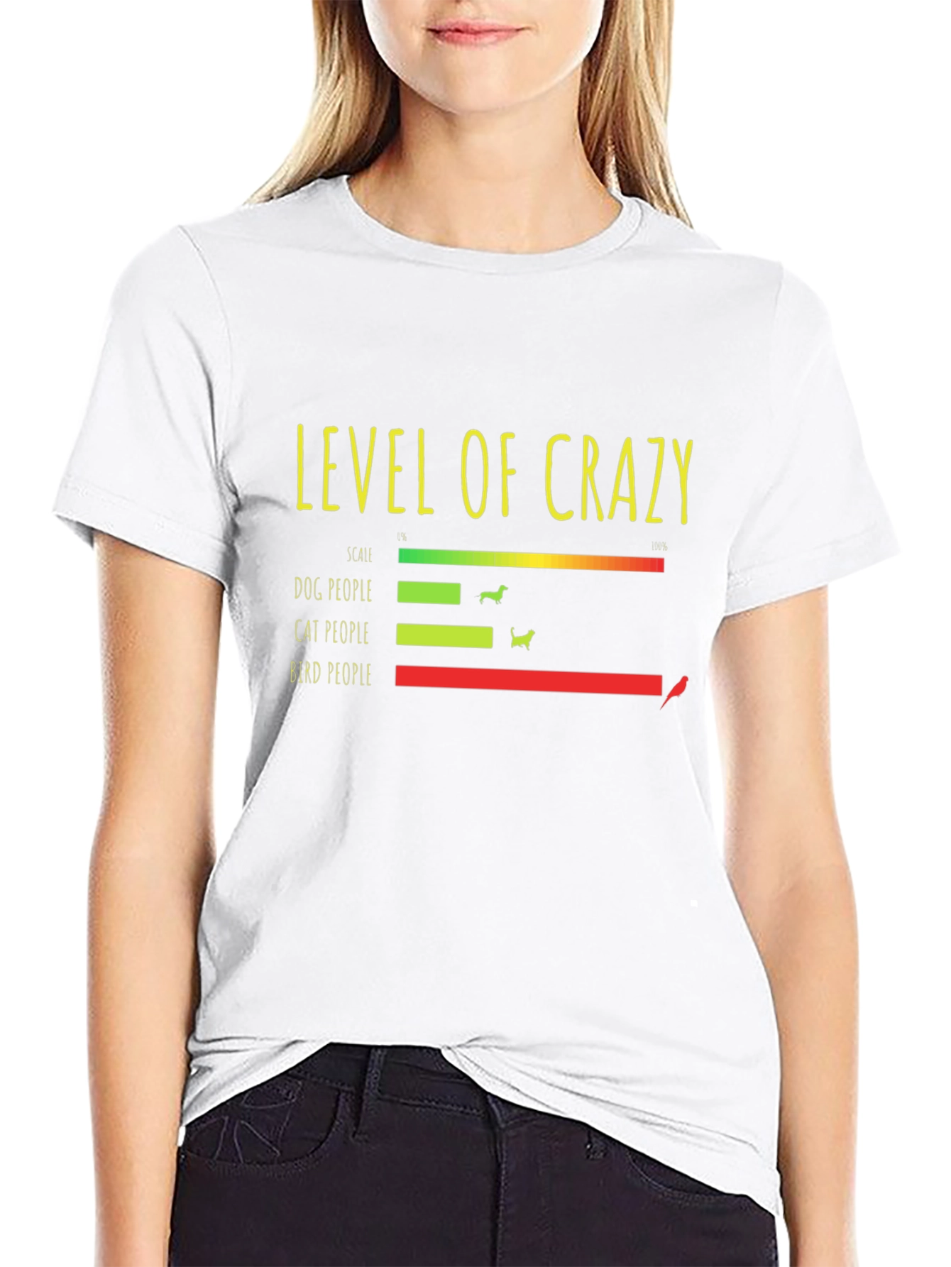 Crazy Level Graphic Tee - Dog Cat Bird People!