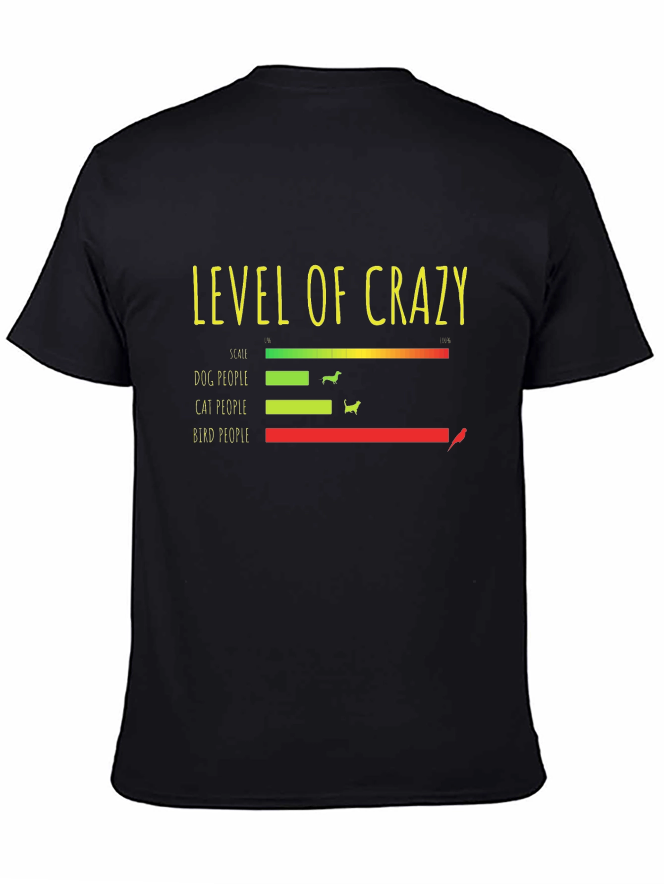 Crazy Level Graphic Tee - Dog Cat Bird People!