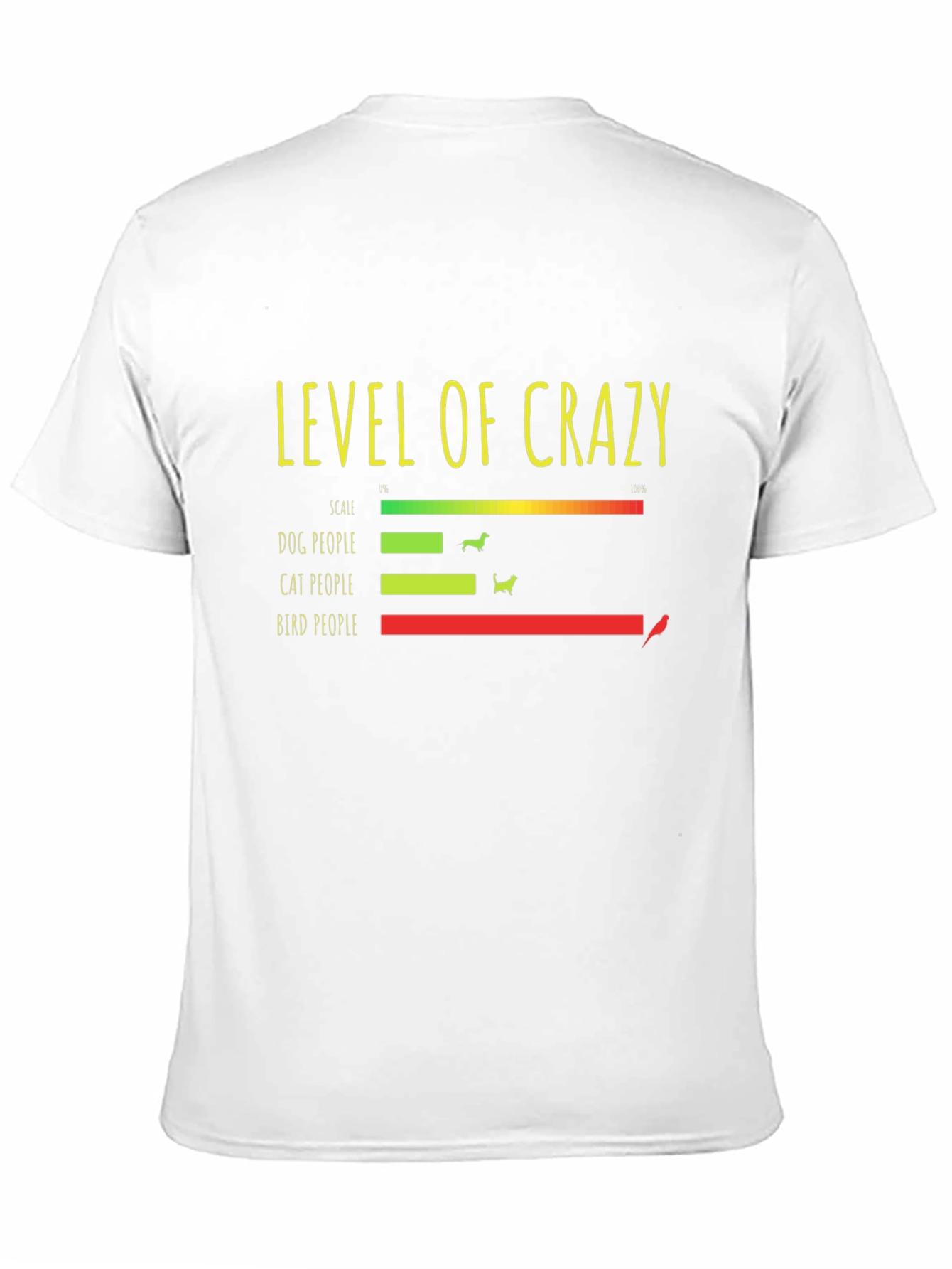 Crazy Level Graphic Tee - Dog Cat Bird People!