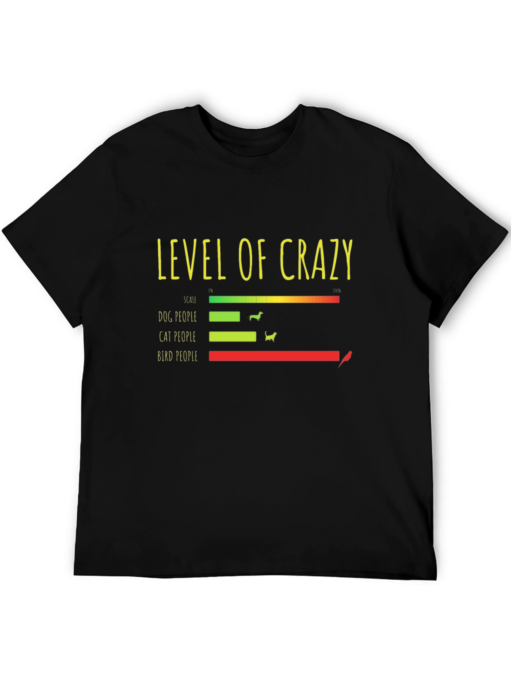 Crazy Level Graphic Tee - Dog Cat Bird People!
