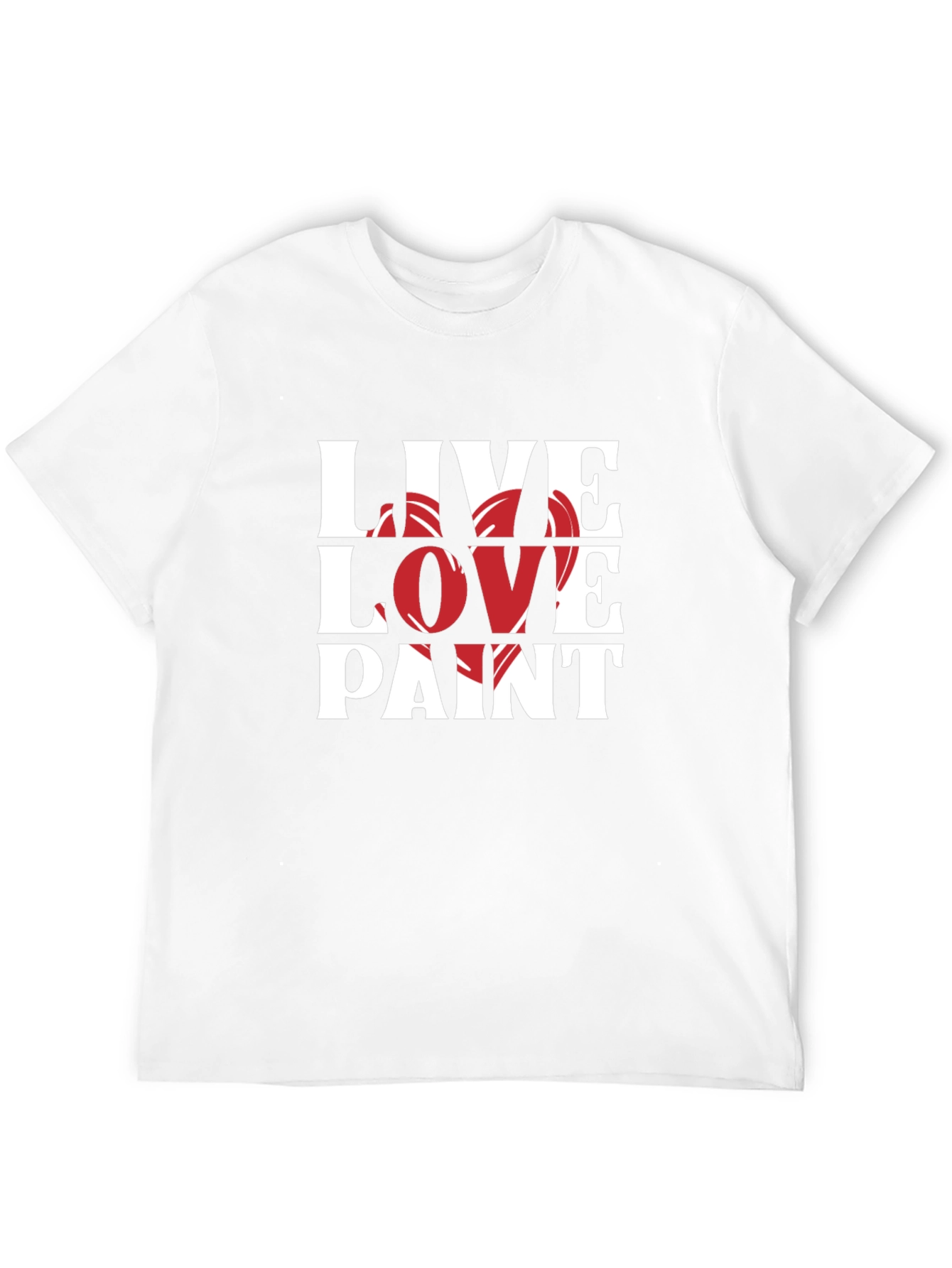 Live Love Paint Black Graphic T-Shirt