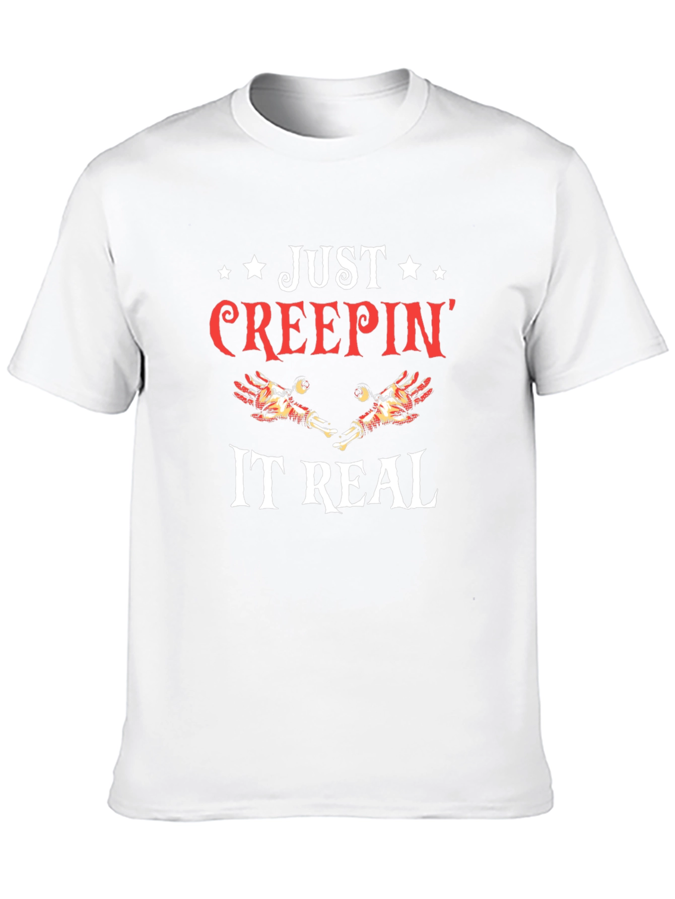 Just Creepin It Real Black Graphic T-Shirt