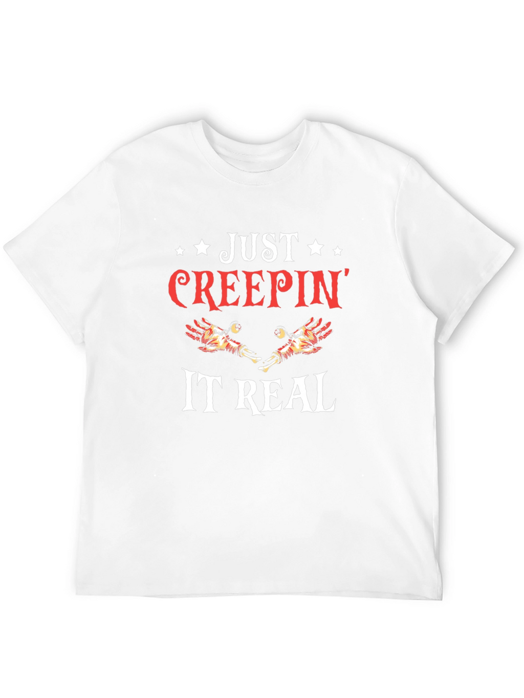Just Creepin It Real Black Graphic T-Shirt