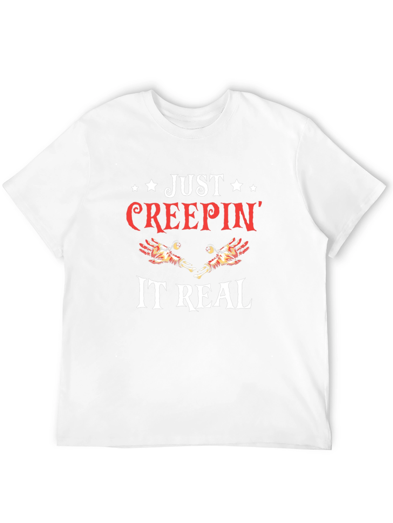 Just Creepin It Real Black Graphic T-Shirt