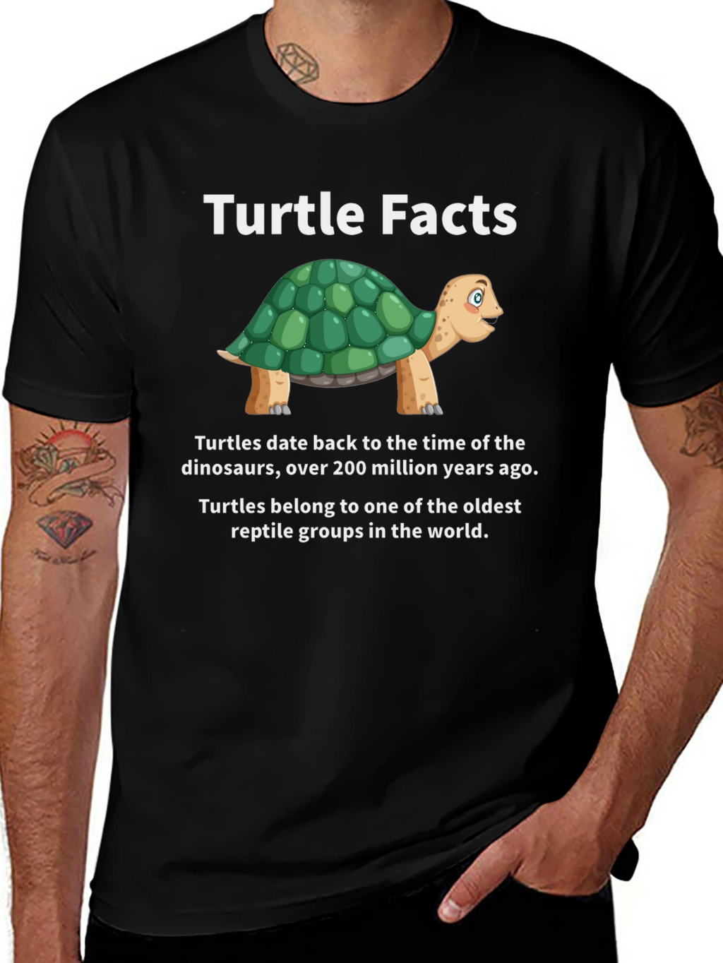 Turtle Facts Graphic Tee - Unique Reptile Lover Shirt