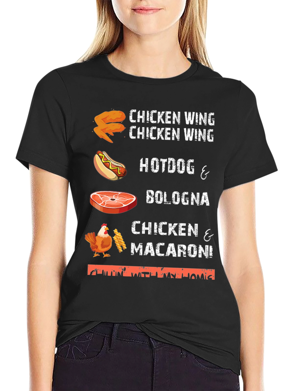 Chicken Wing Hotdog & Bologna T-Shirt