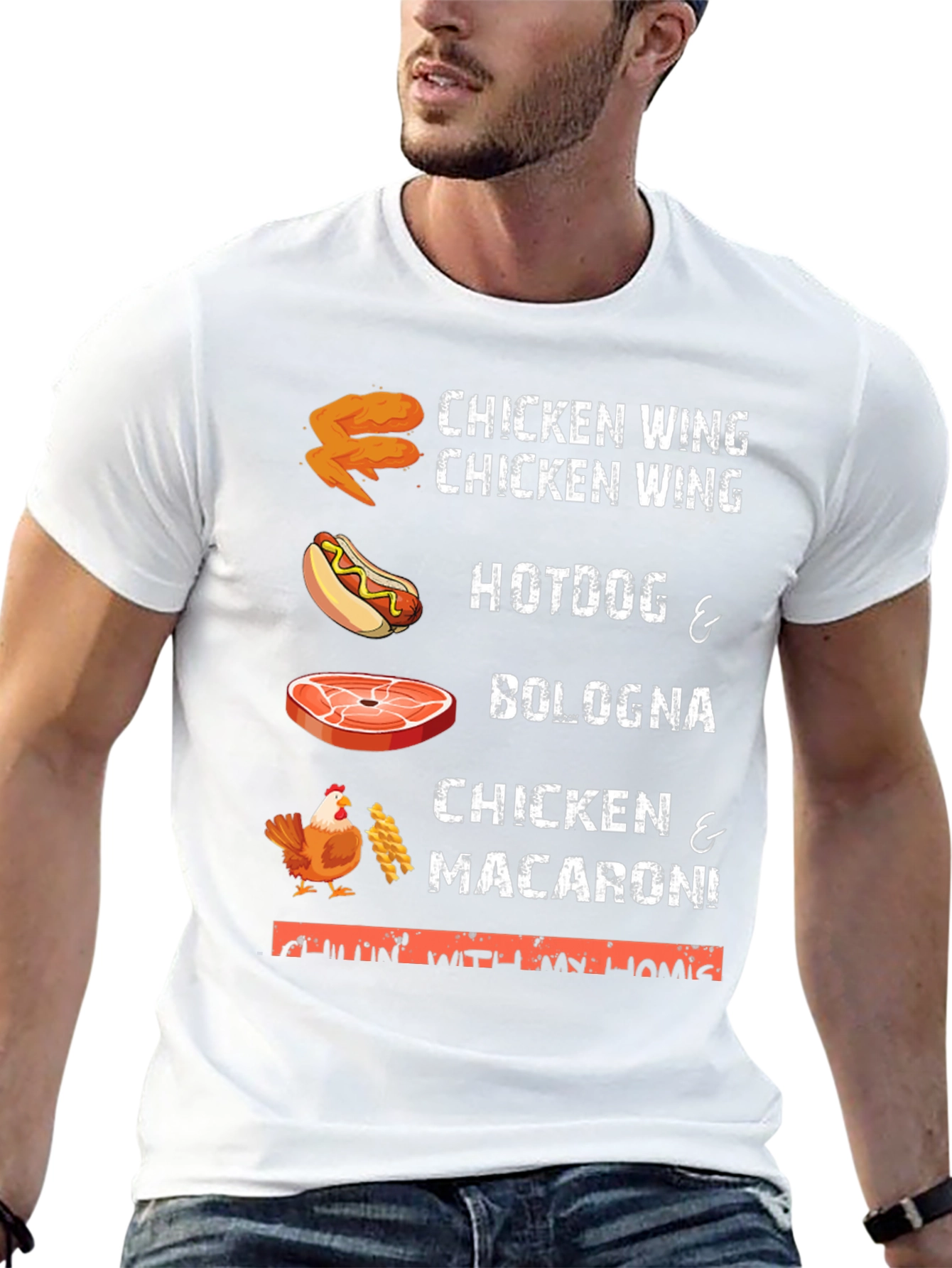 Chicken Wing Hotdog & Bologna T-Shirt