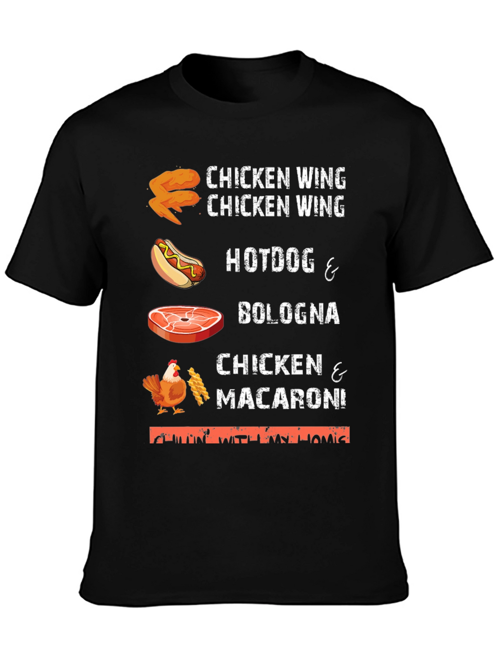 Chicken Wing Hotdog & Bologna T-Shirt