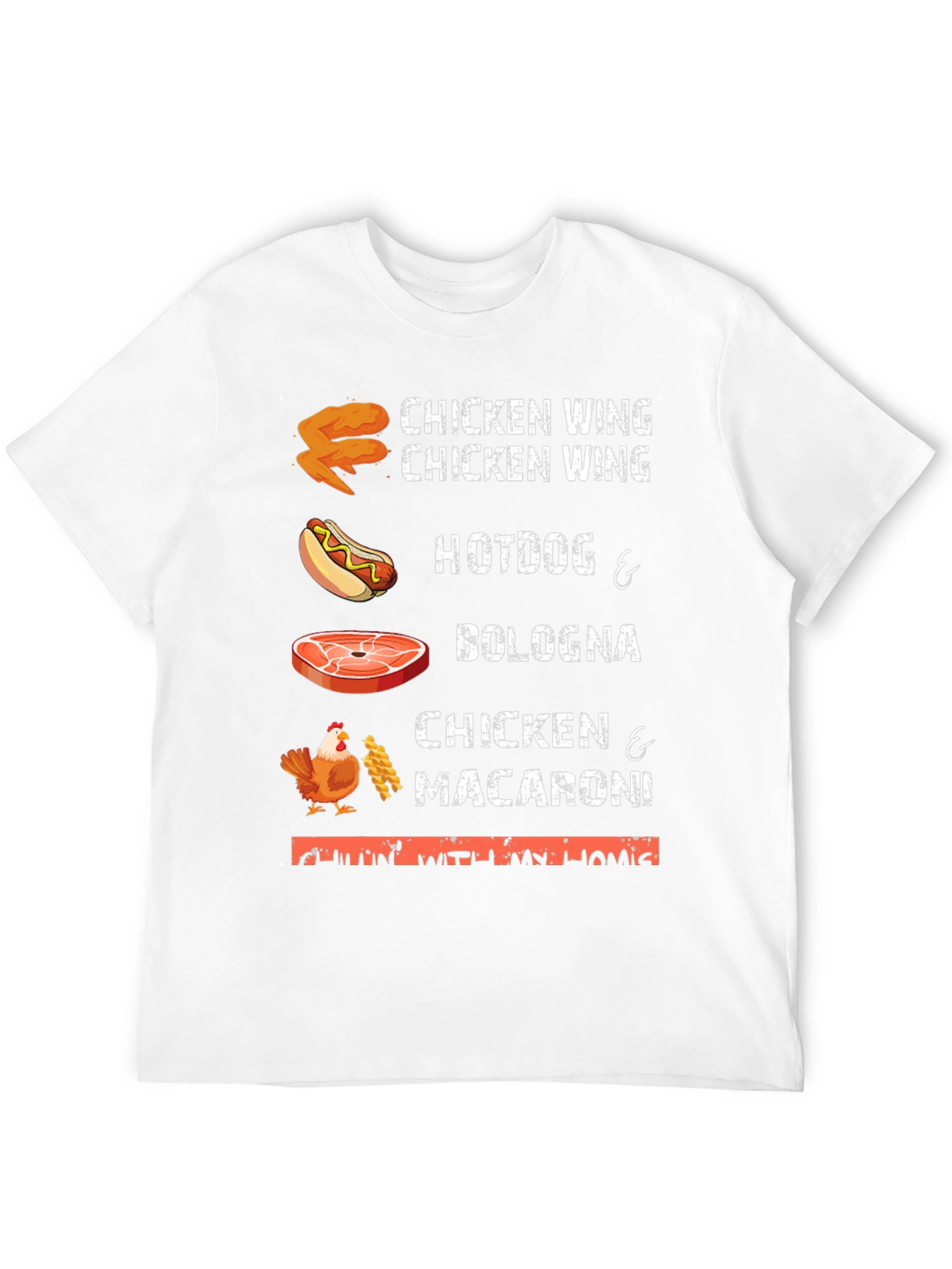 Chicken Wing Hotdog & Bologna T-Shirt