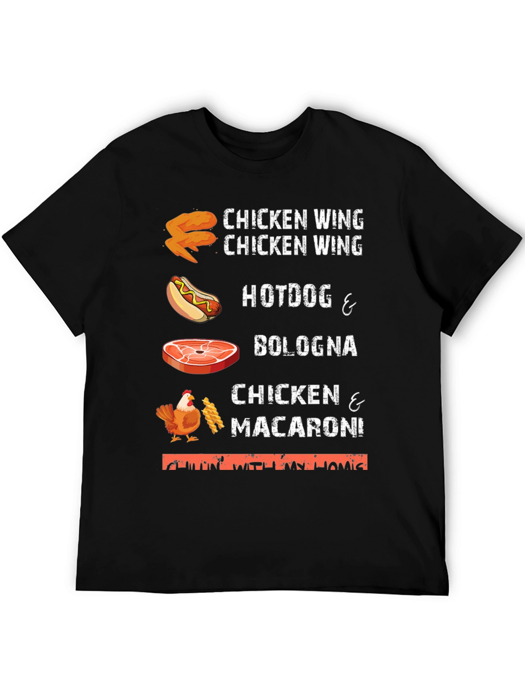 Chicken Wing Hotdog & Bologna T-Shirt
