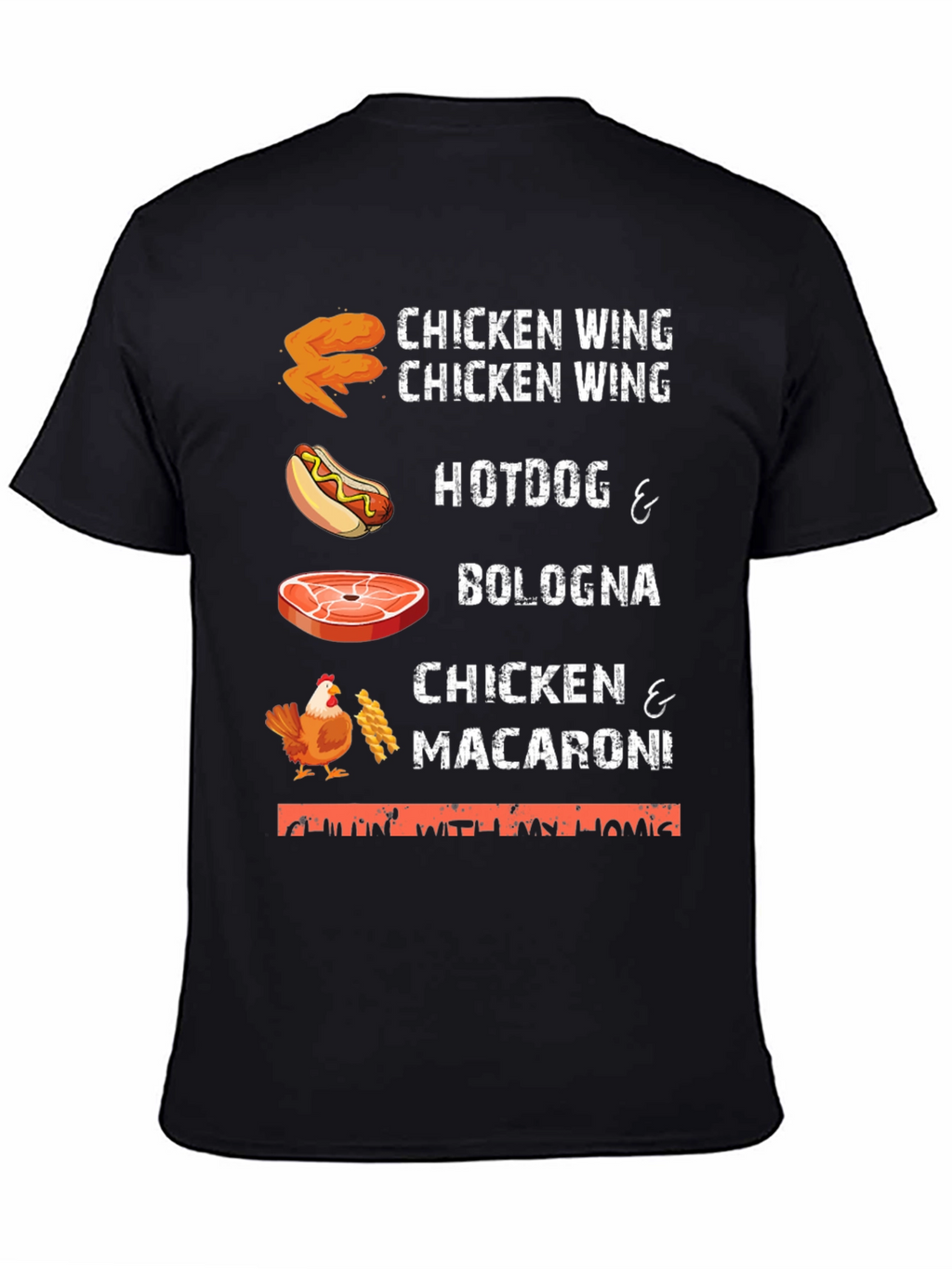Chicken Wing Hotdog & Bologna T-Shirt