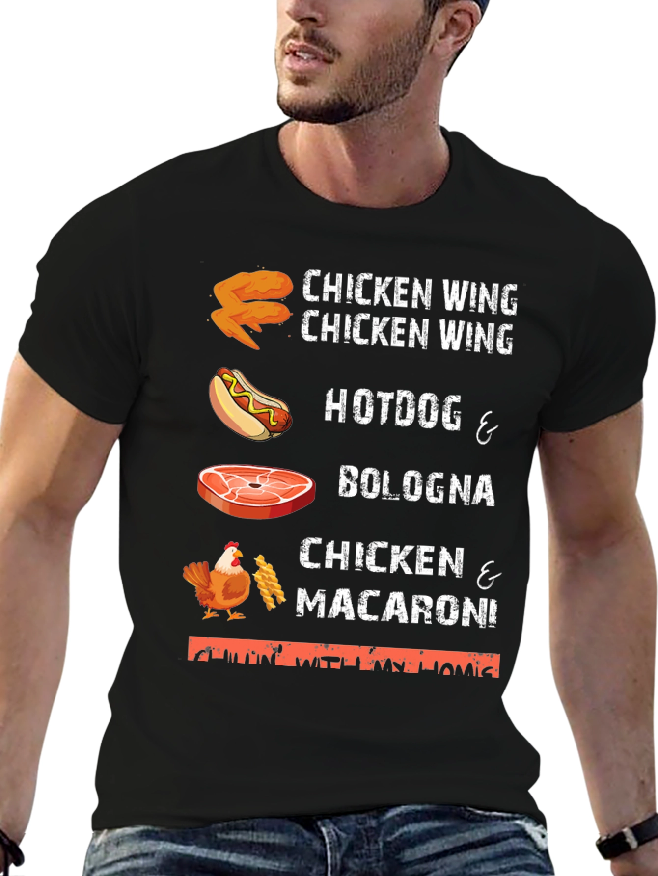 Chicken Wing Hotdog & Bologna T-Shirt
