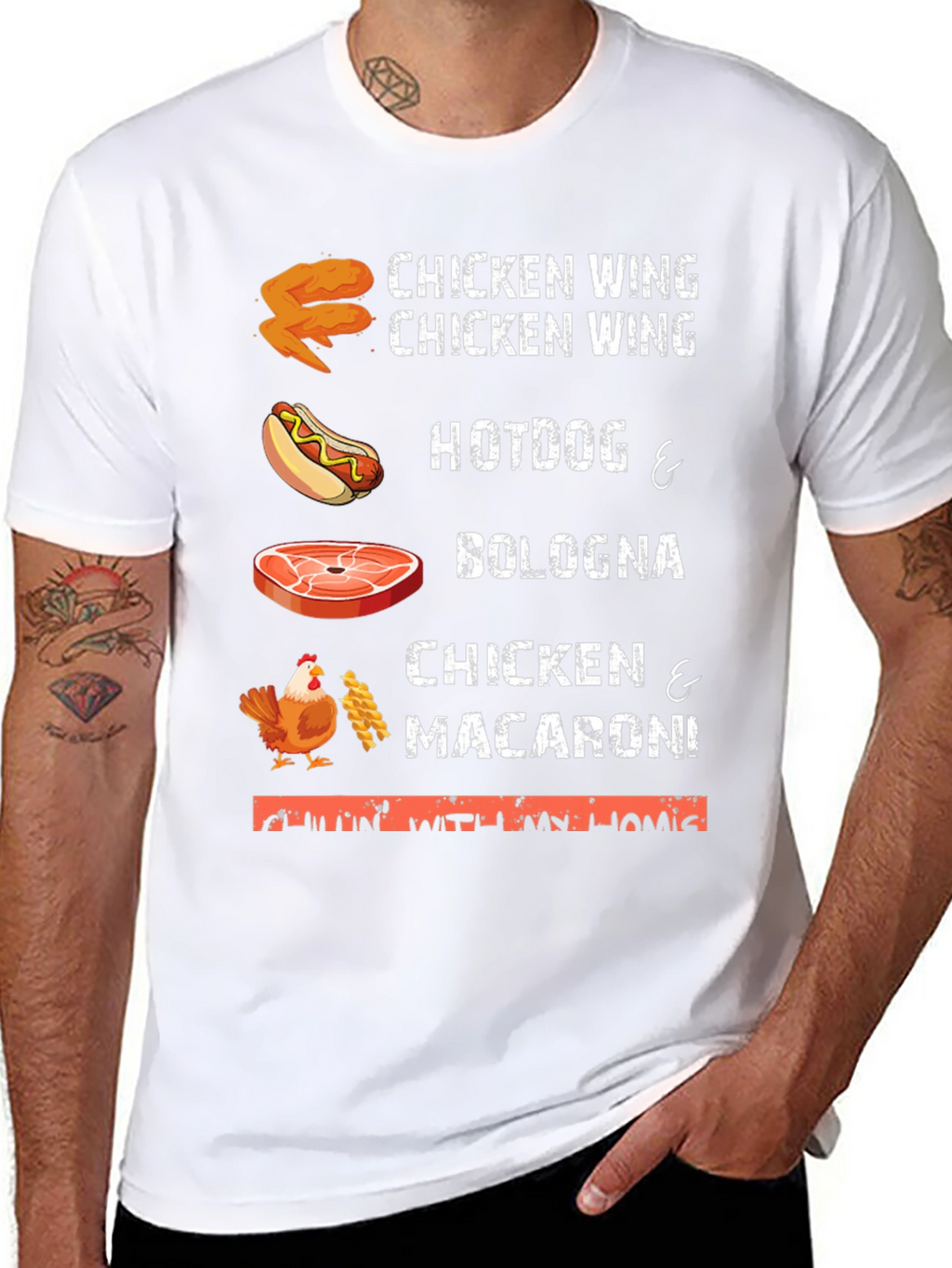 Chicken Wing Hotdog & Bologna T-Shirt