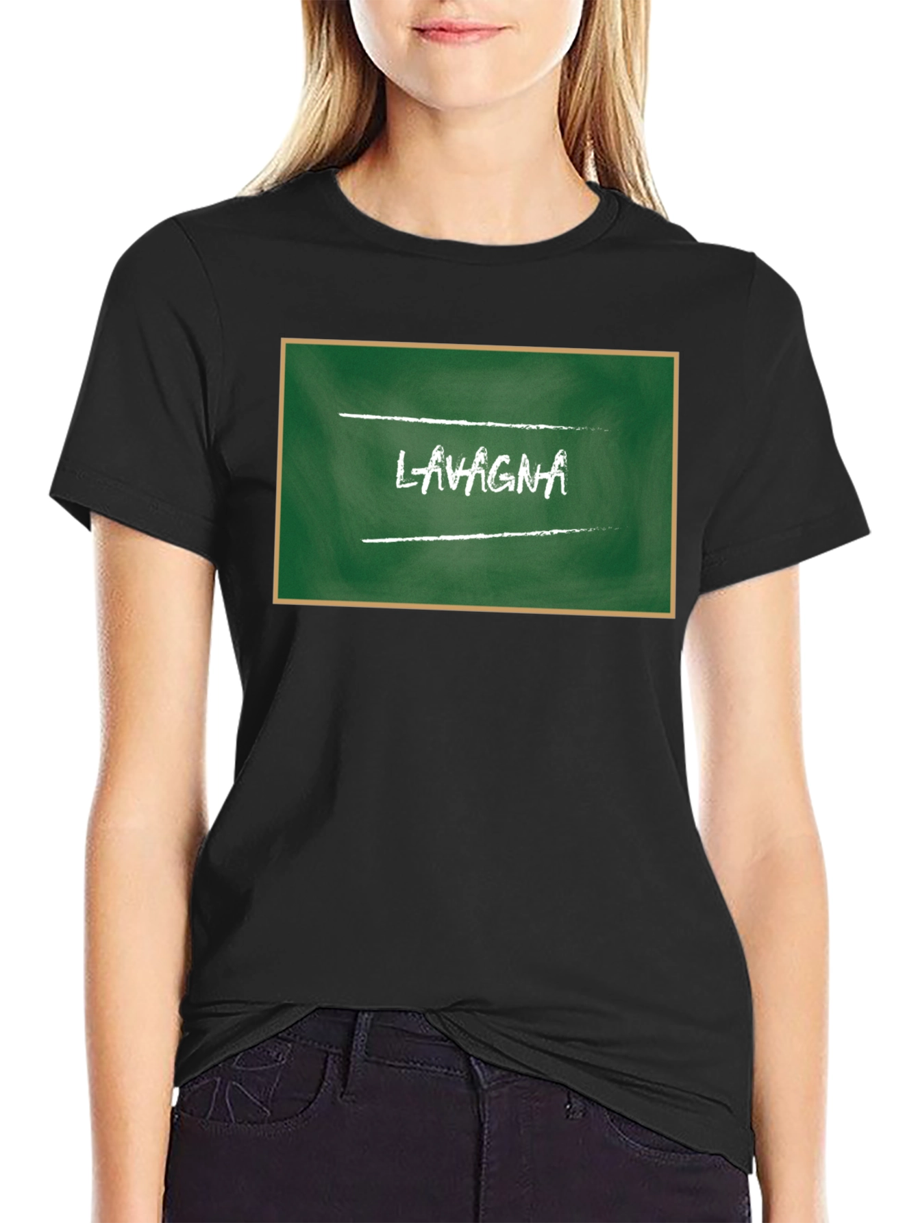 Lasagna Chalkboard Style Graphic Tee