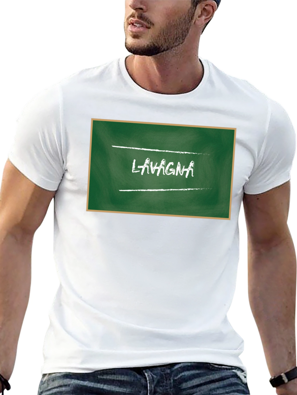 Lasagna Chalkboard Style Graphic Tee