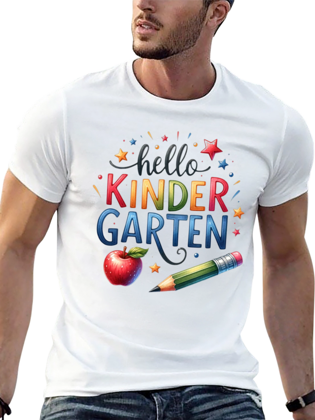 Hello Kindergarten T-Shirt - Back to School Teacher Tee