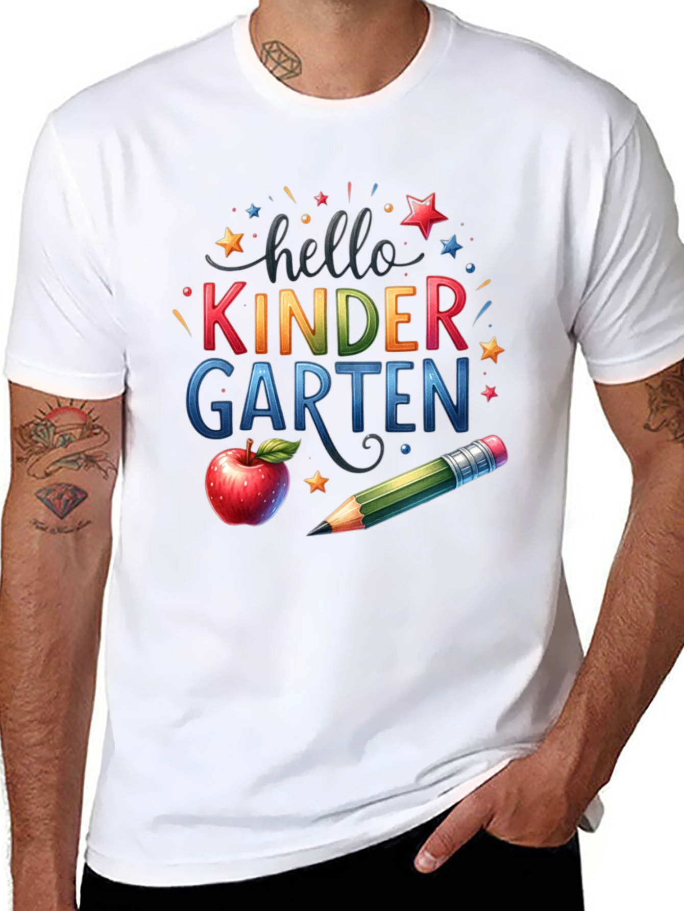 Hello Kindergarten T-Shirt - Back to School Teacher Tee