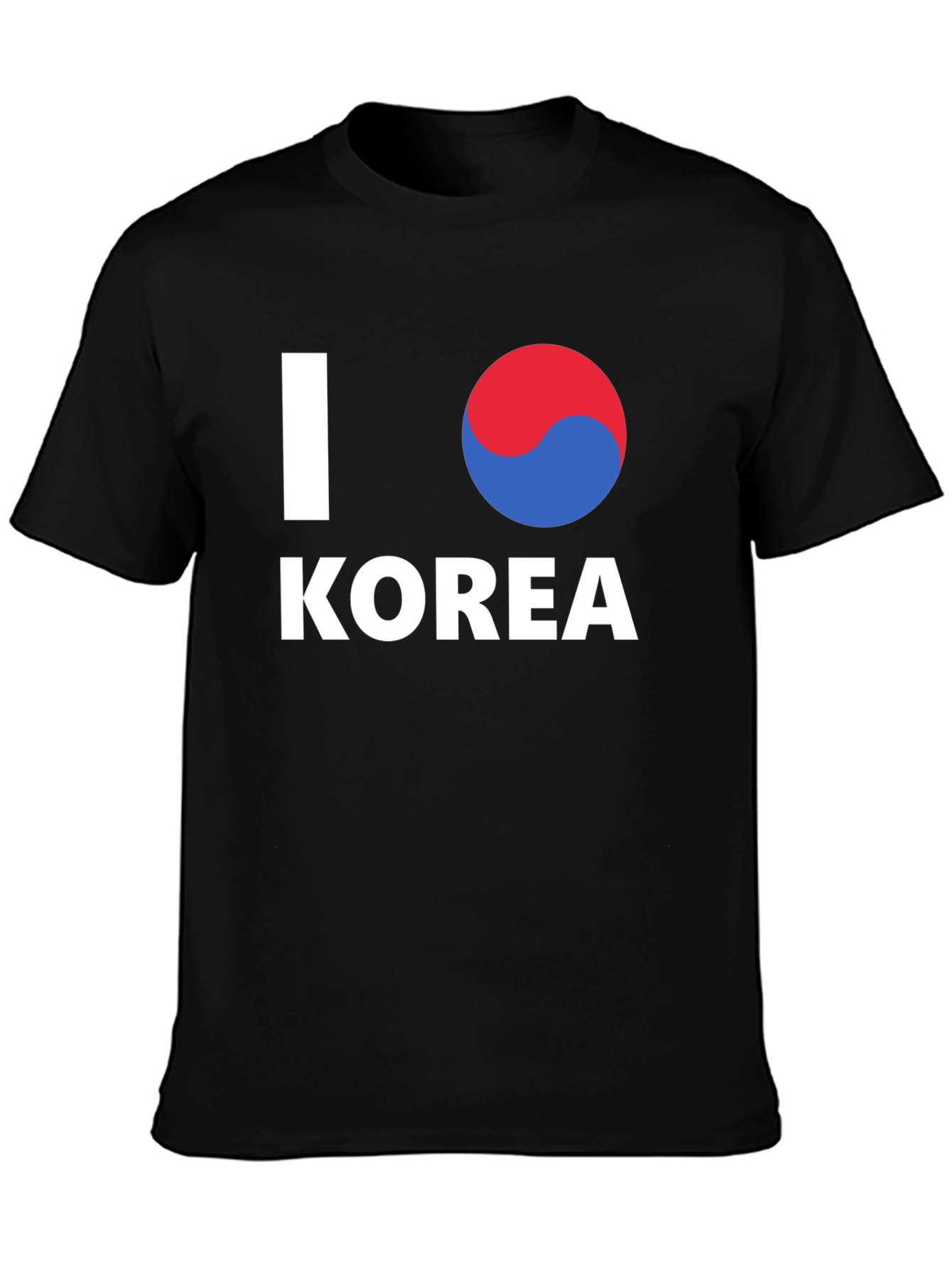 I Love Korea Black T-Shirt - Stylish Korean Pride Tee