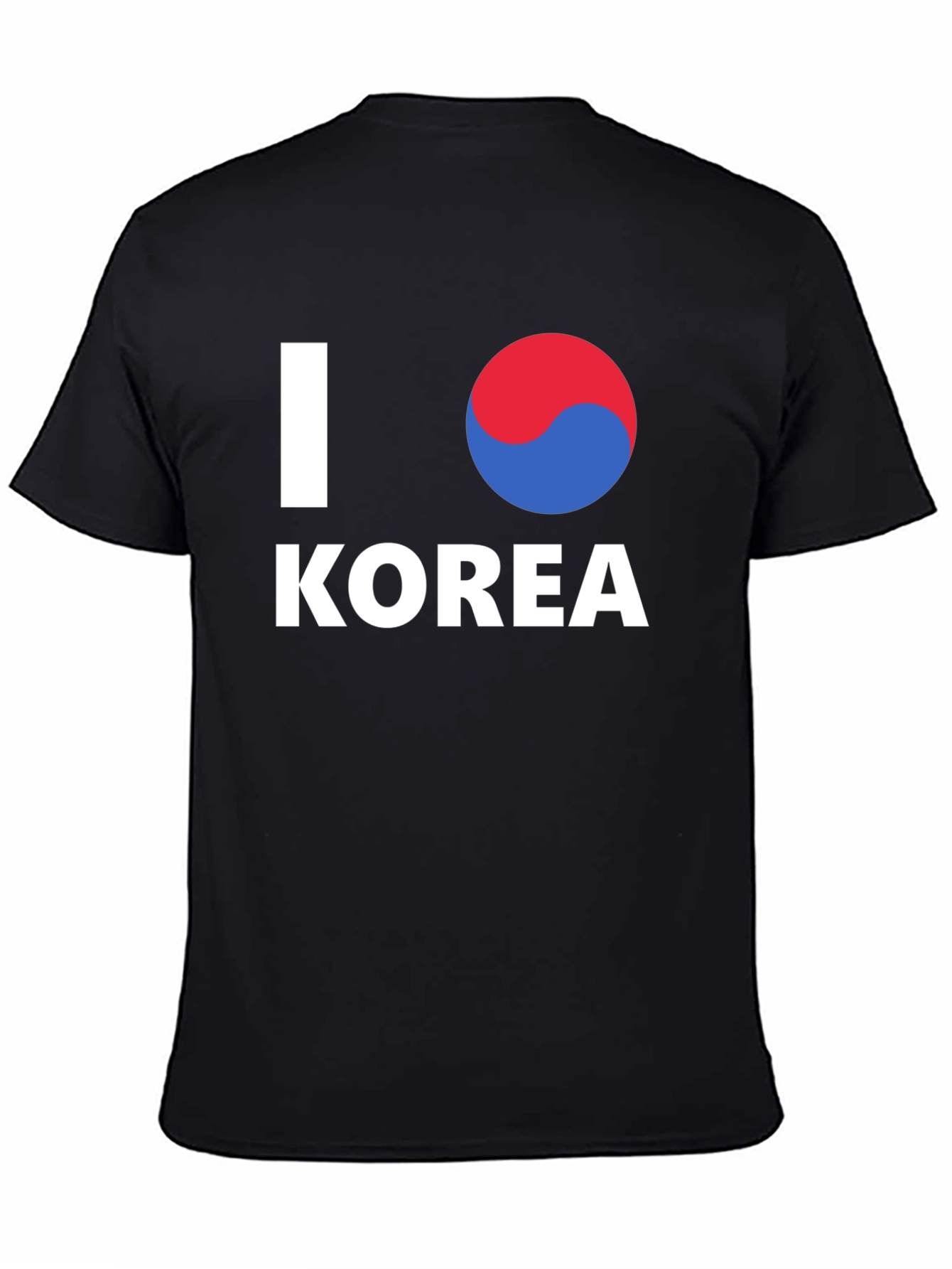 I Love Korea Black T-Shirt - Stylish Korean Pride Tee