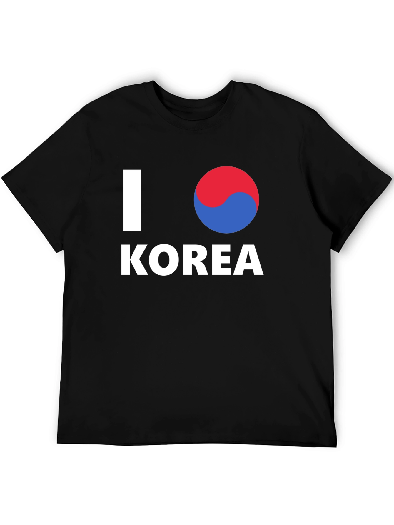 I Love Korea Black T-Shirt - Stylish Korean Pride Tee