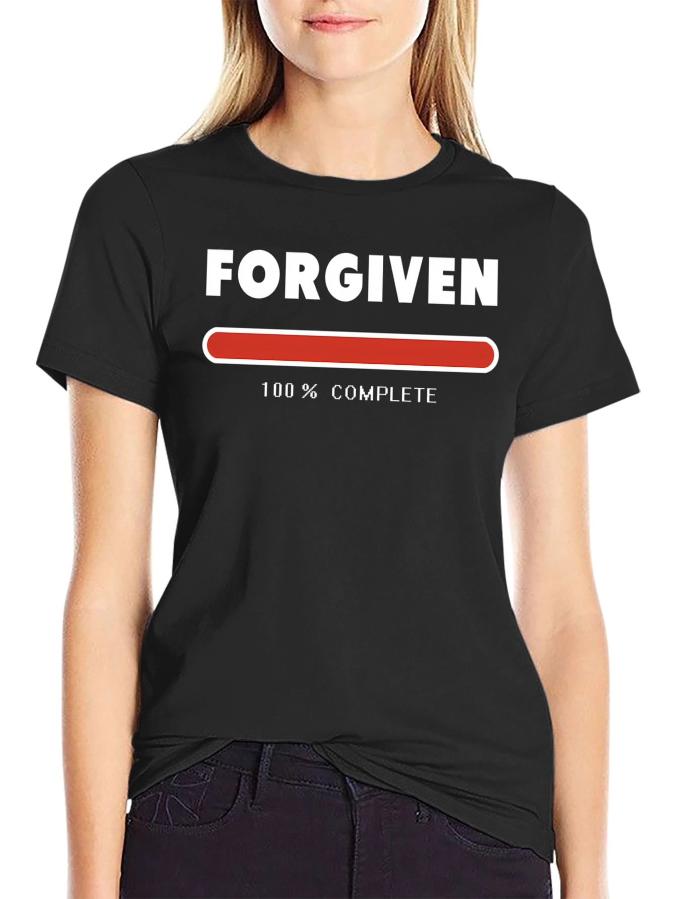Forgiven 100% Complete Graphic Tee - Christian Apparel