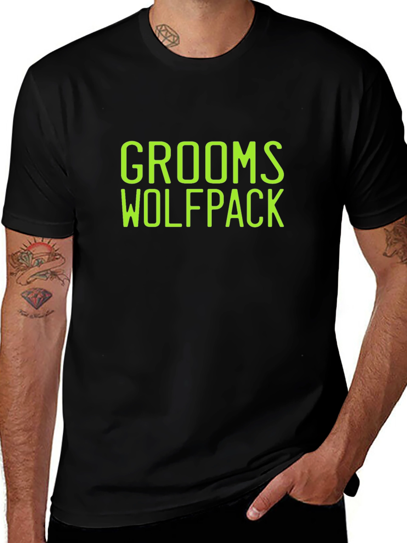 Grooms Wolfpack Black T-Shirt