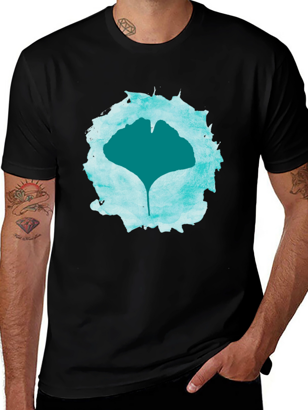 Ginkgo Leaf Graphic Print Tee